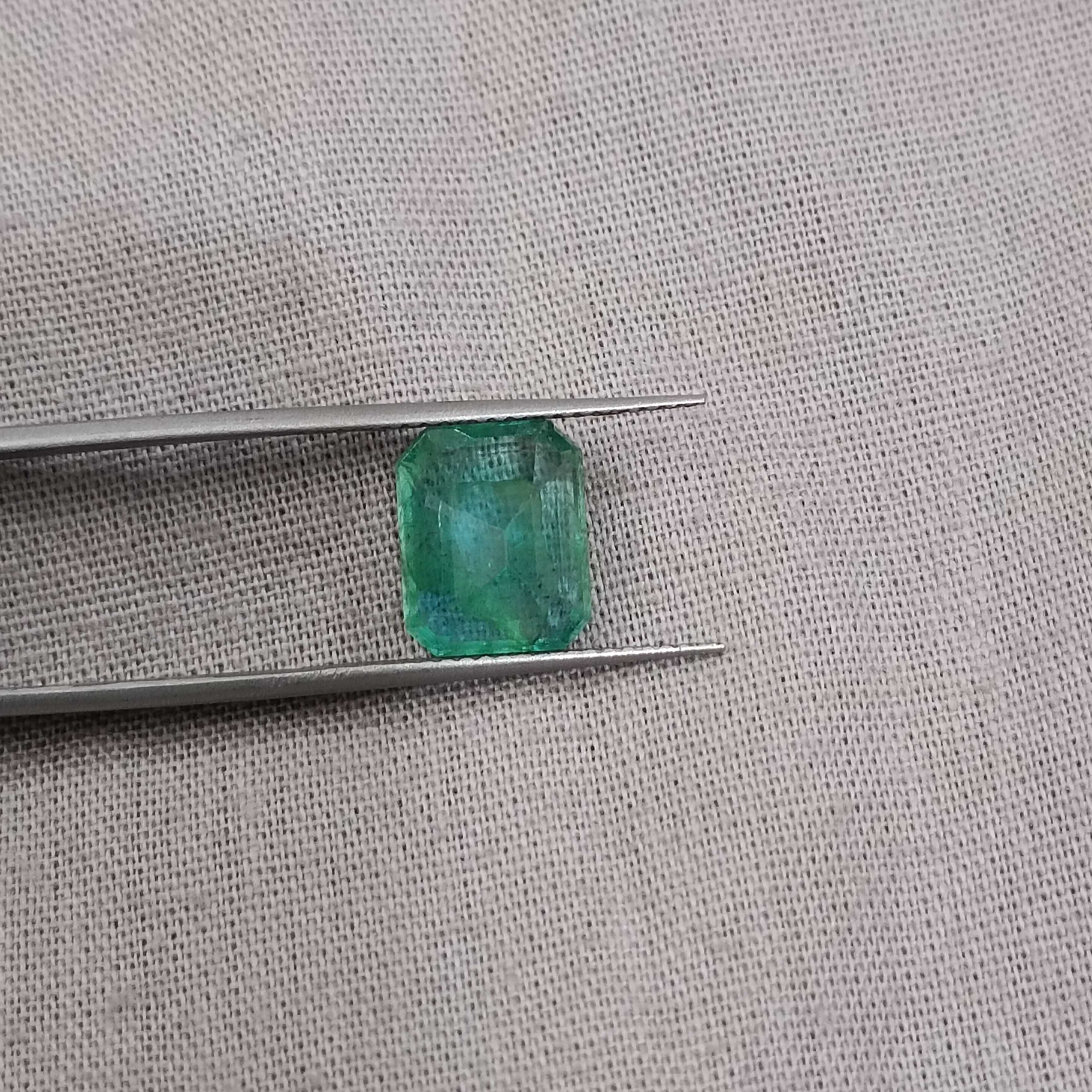 2.92ct medium green octagon shape Ethiopian emerald 