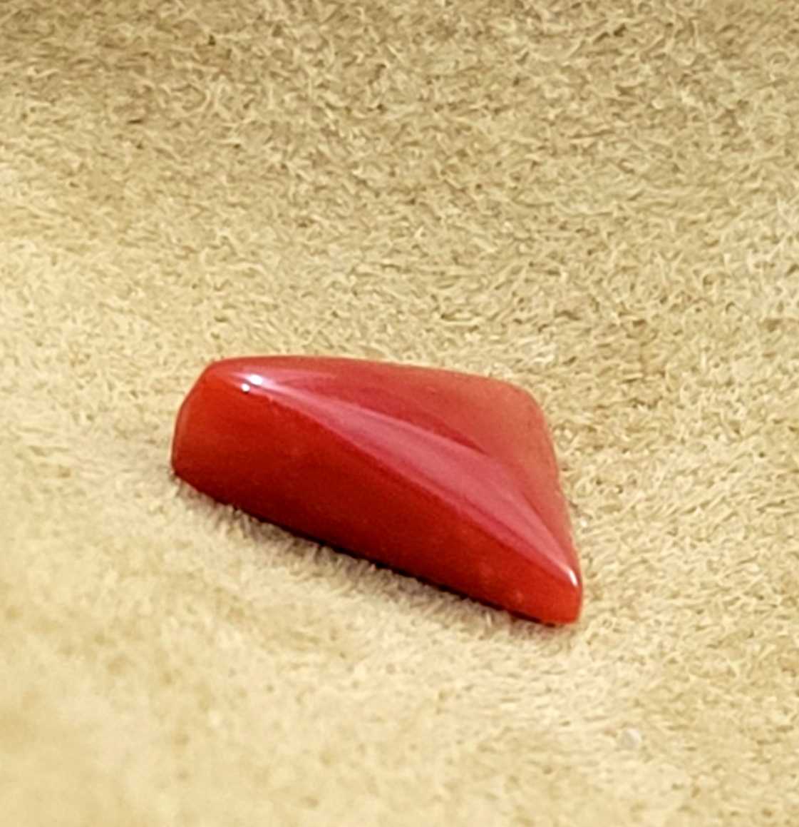 3.66ct (3.98 ratti) natural red coral gemstone 