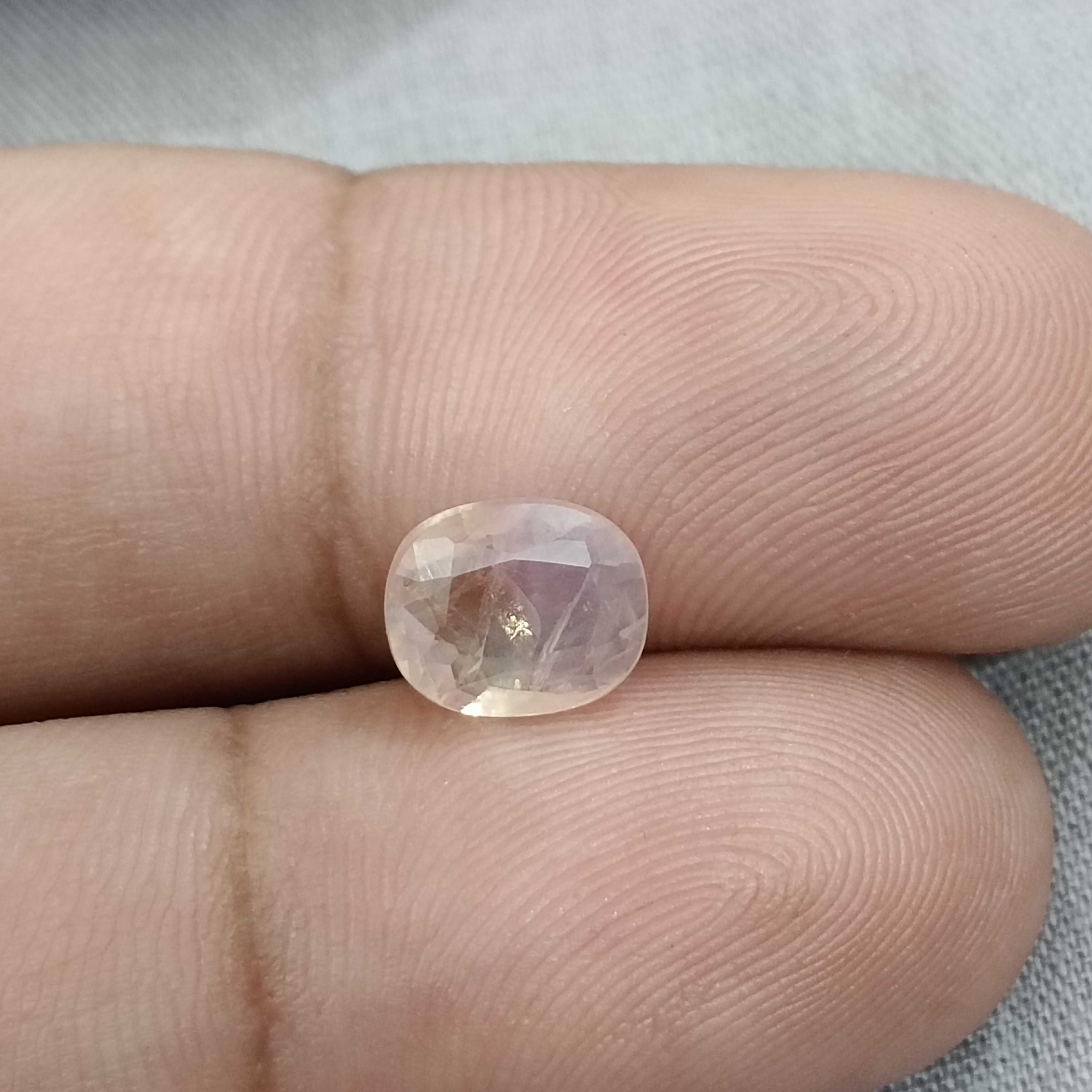 2.13ct GSI certified cushion mixed unheated Ceylon padparadscha sapphire 