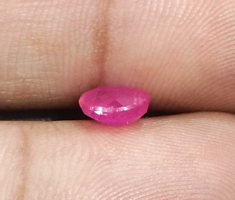 1.30ct GSI certified oval cut unheated ruby gemstone