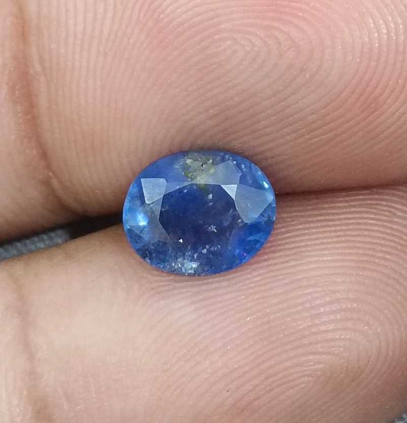 2.27ct GSI certified Ceylon oval cut deep blue sapphire H