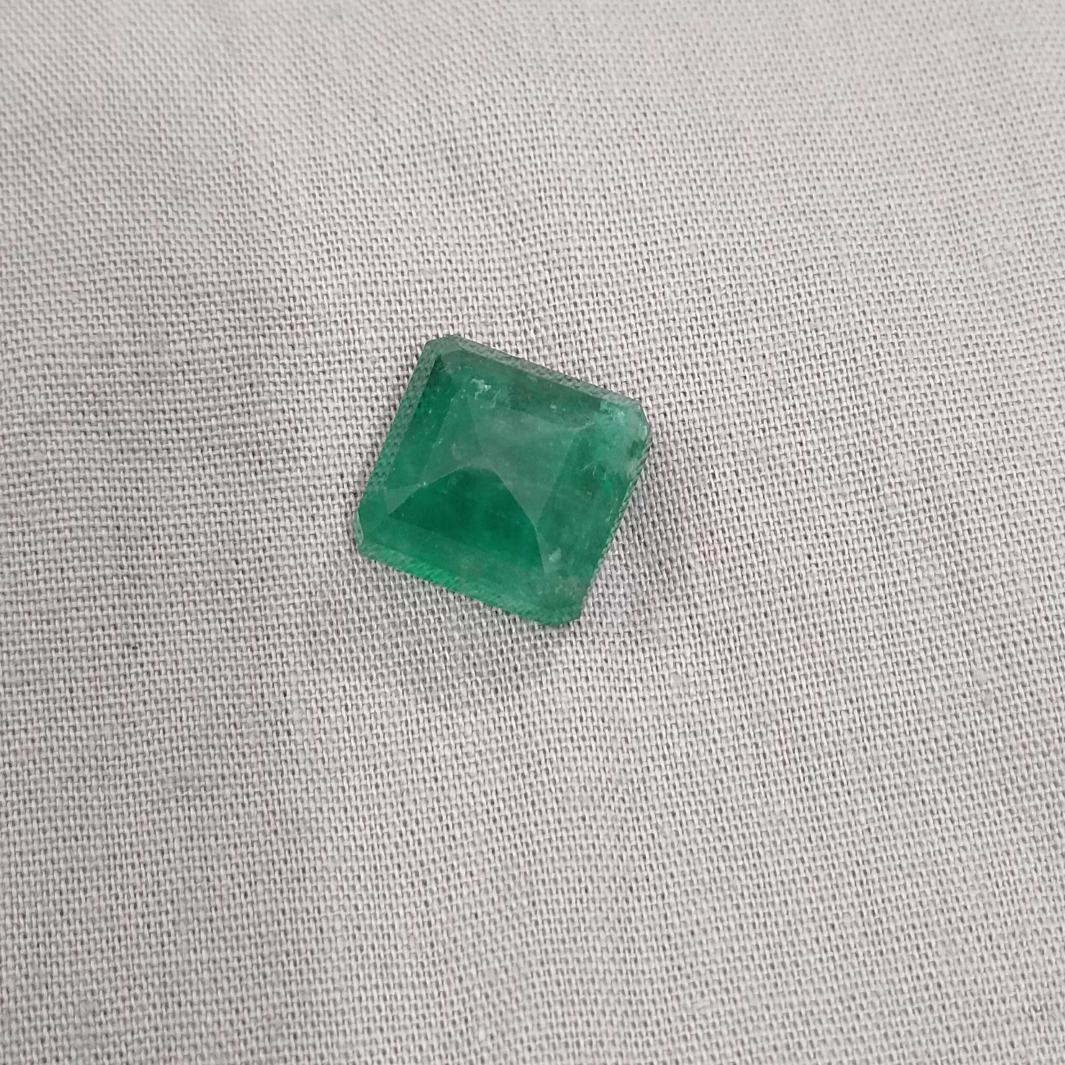 10.81ct GSI certified pure spring green color octagon cut Swat emerald gemstone 