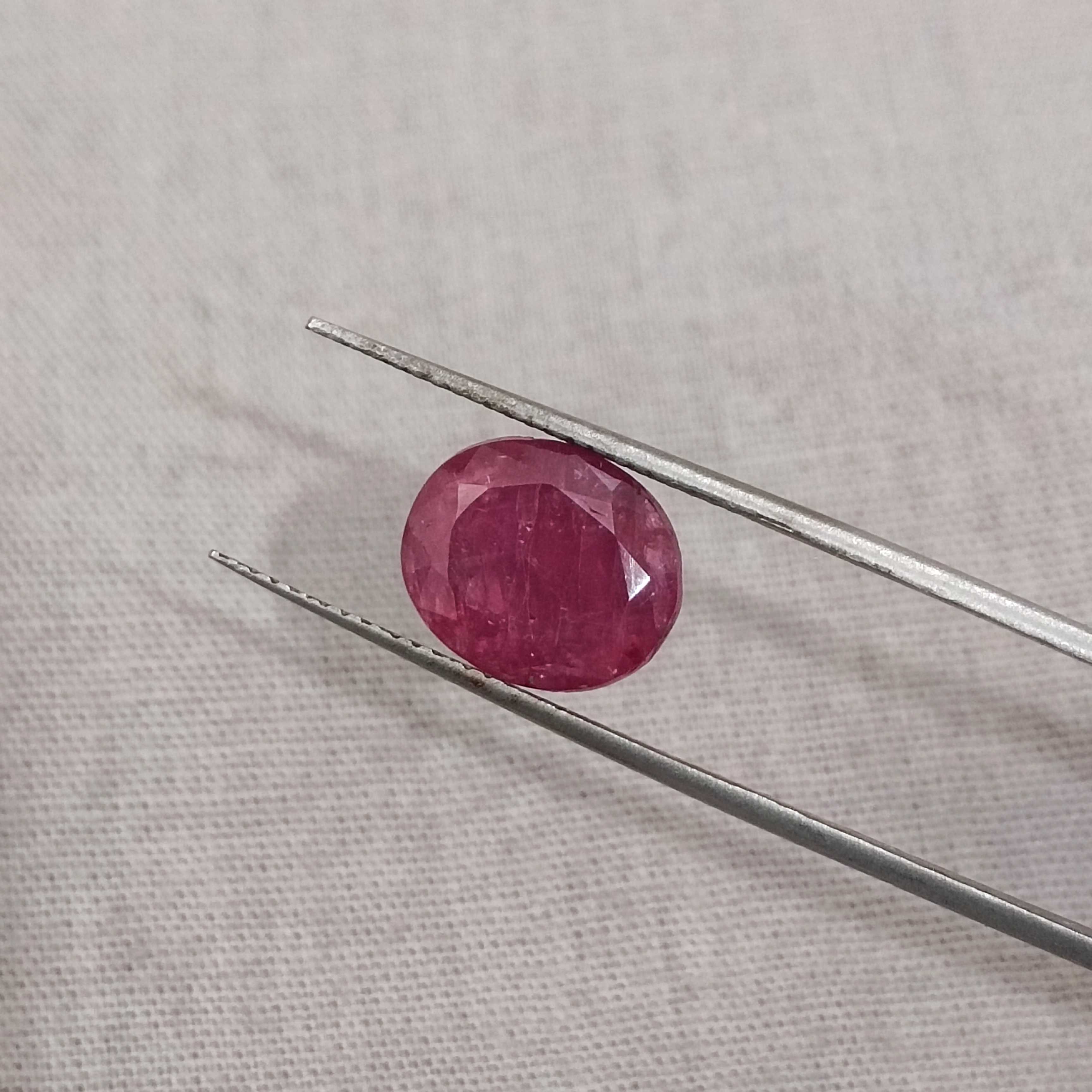 Natural unheated oval cut Mozambique ruby gemstone 