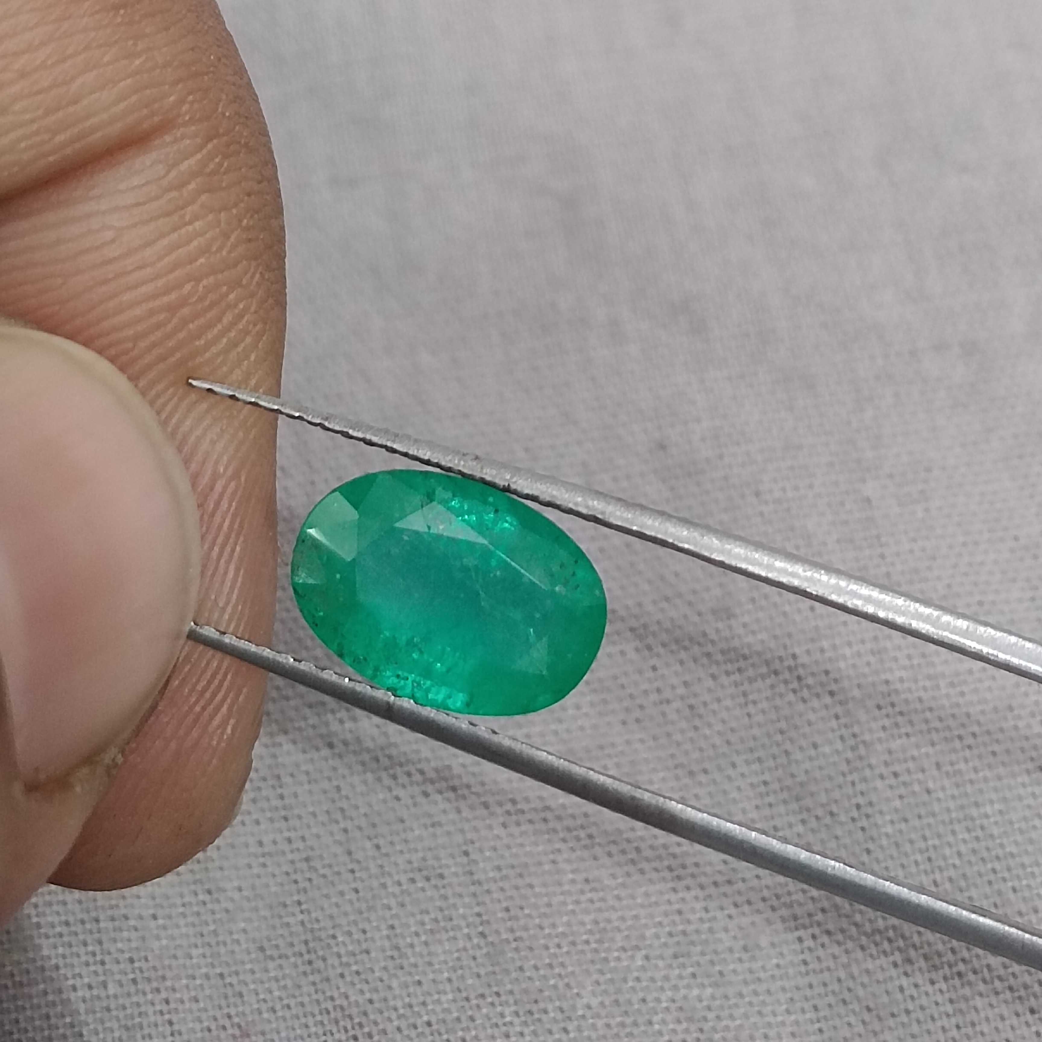 2.48ct medium grass green oval cut  Pakistan origin emerald stone