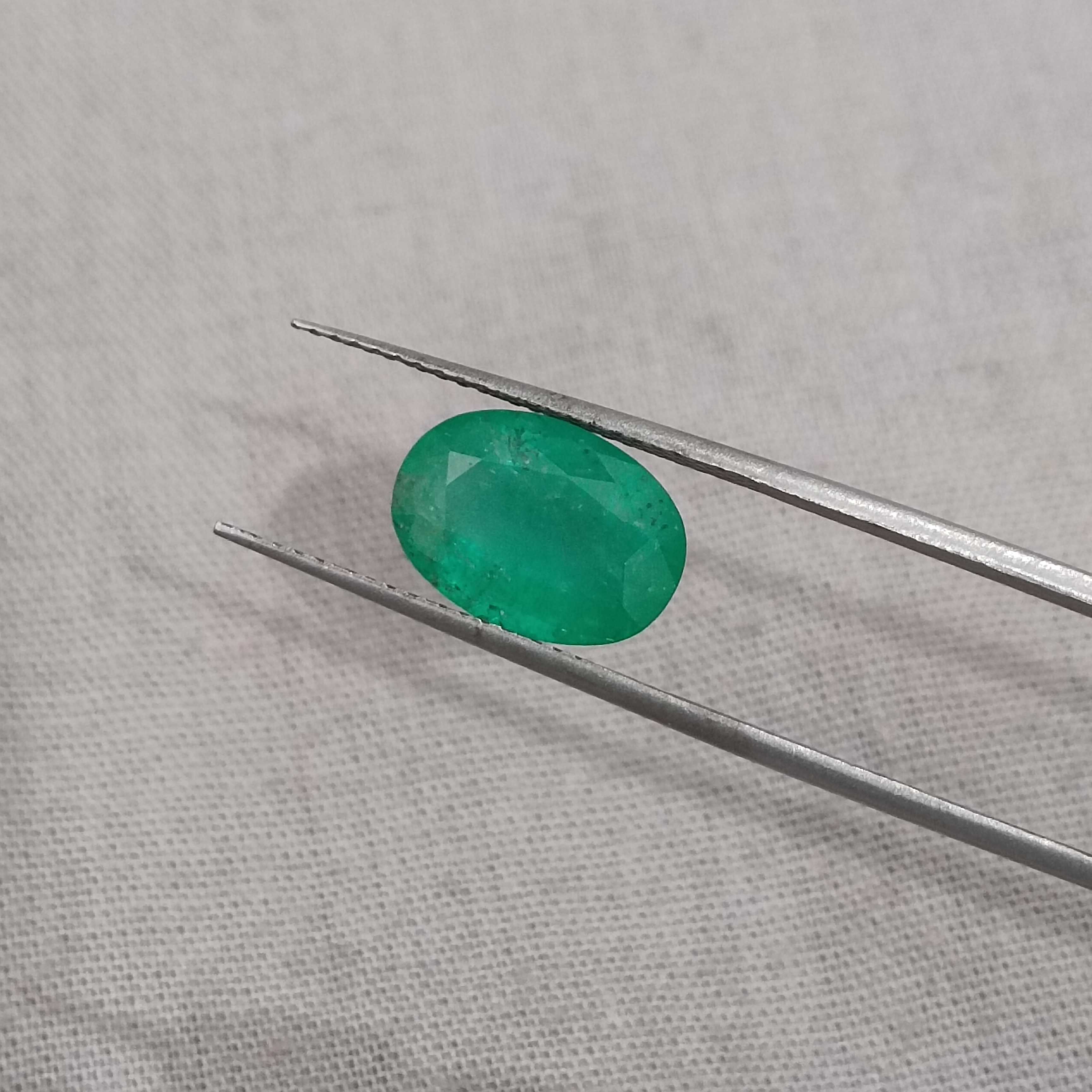 2.48ct medium grass green oval cut  Pakistan origin emerald stone