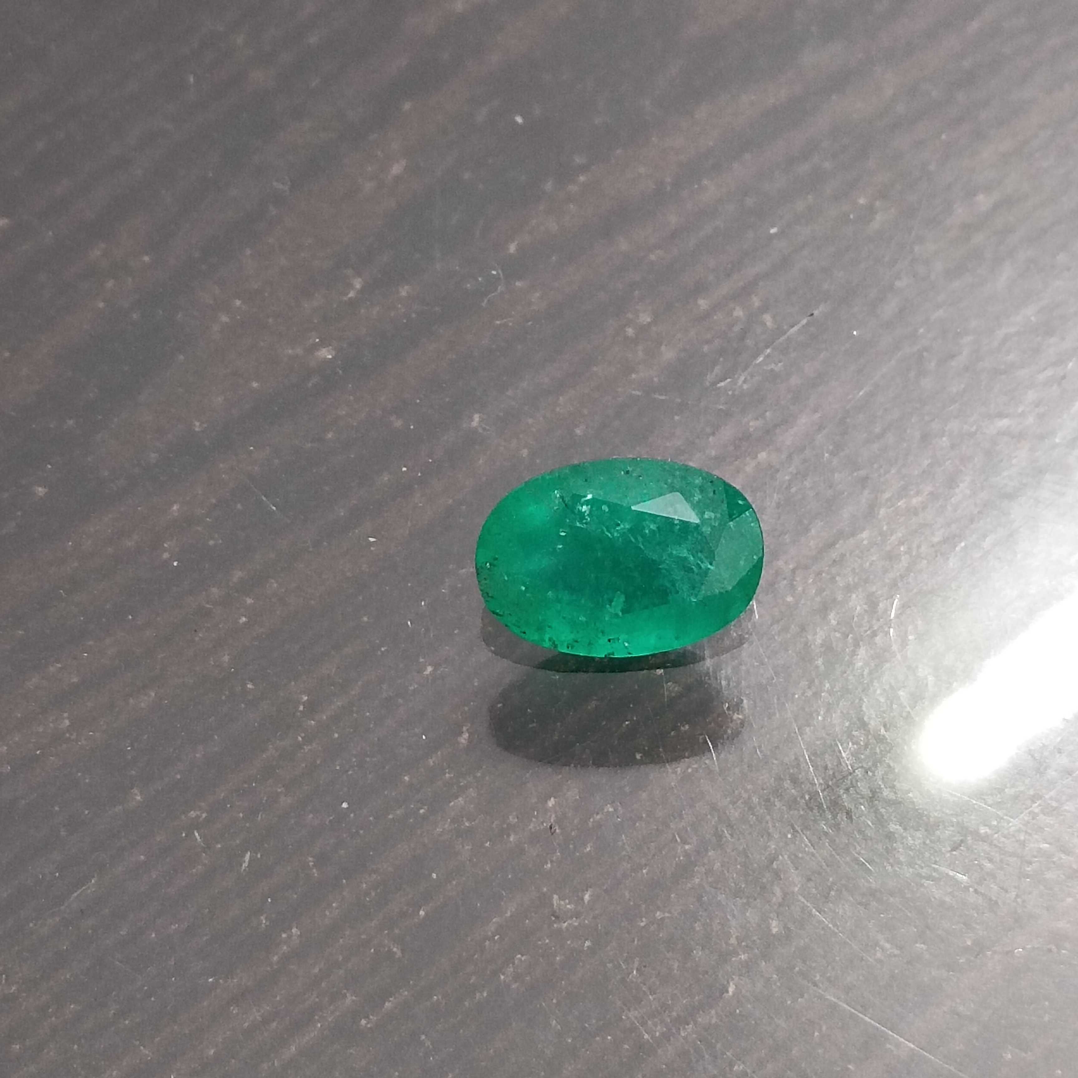 2.48ct medium grass green oval cut  Pakistan origin emerald stone