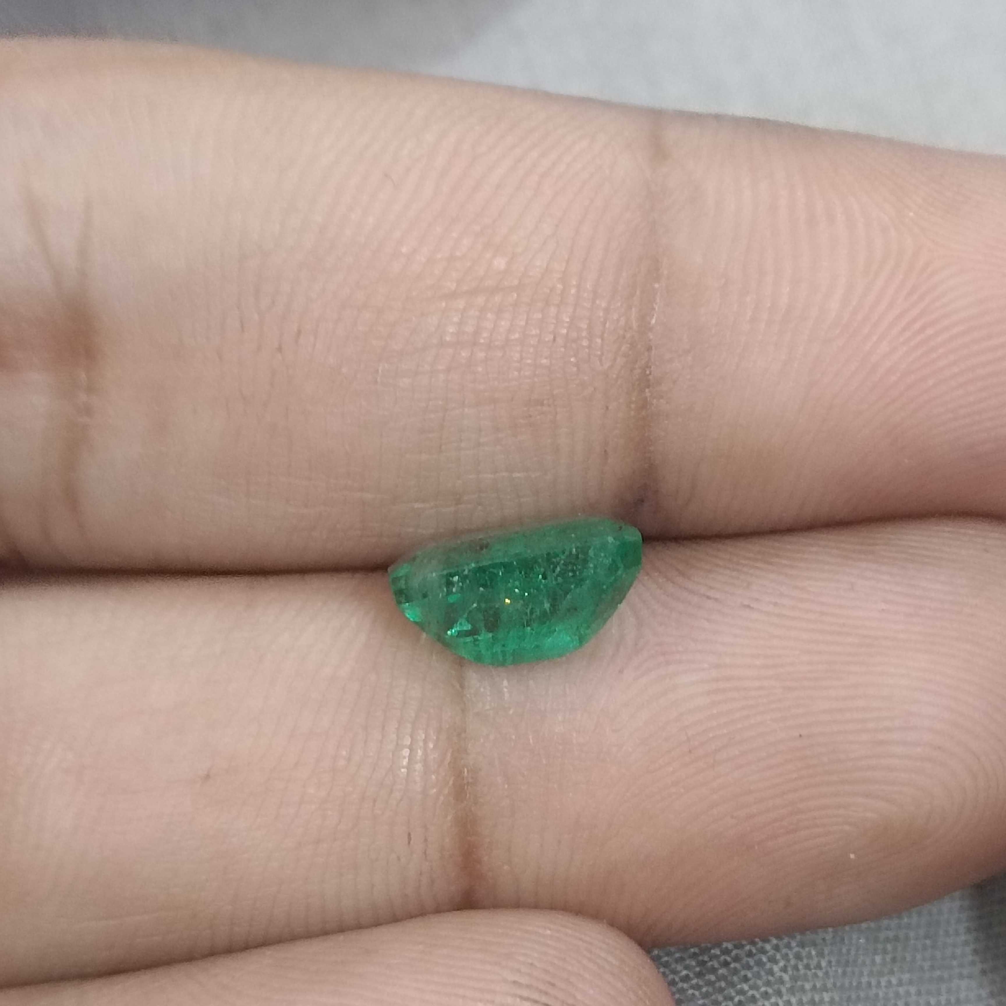 2.62ct GSI certified Panjshir golden green octagon cut emerald gemstone 