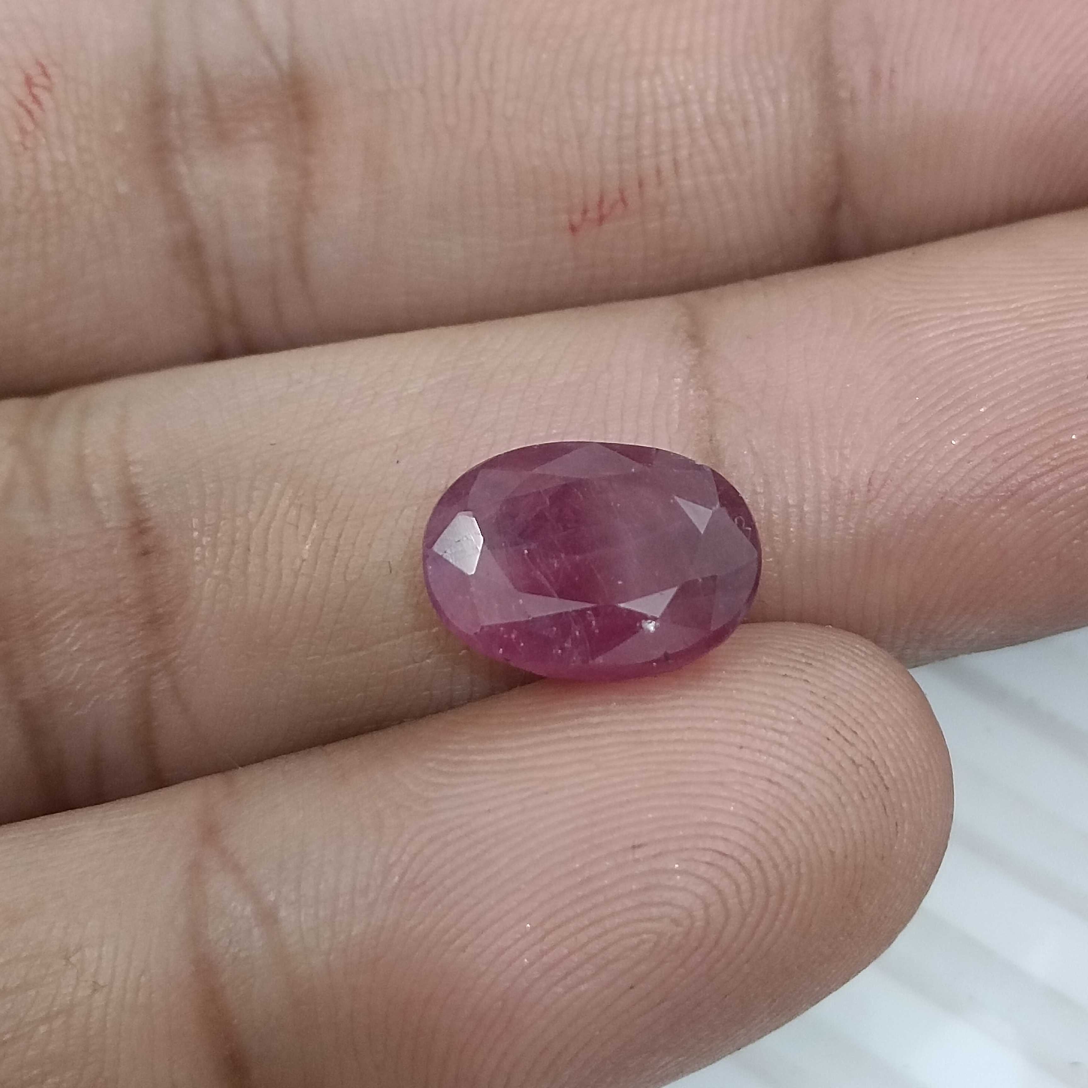 5.76ct GSI certified unheated oval cut Mozambique ruby 