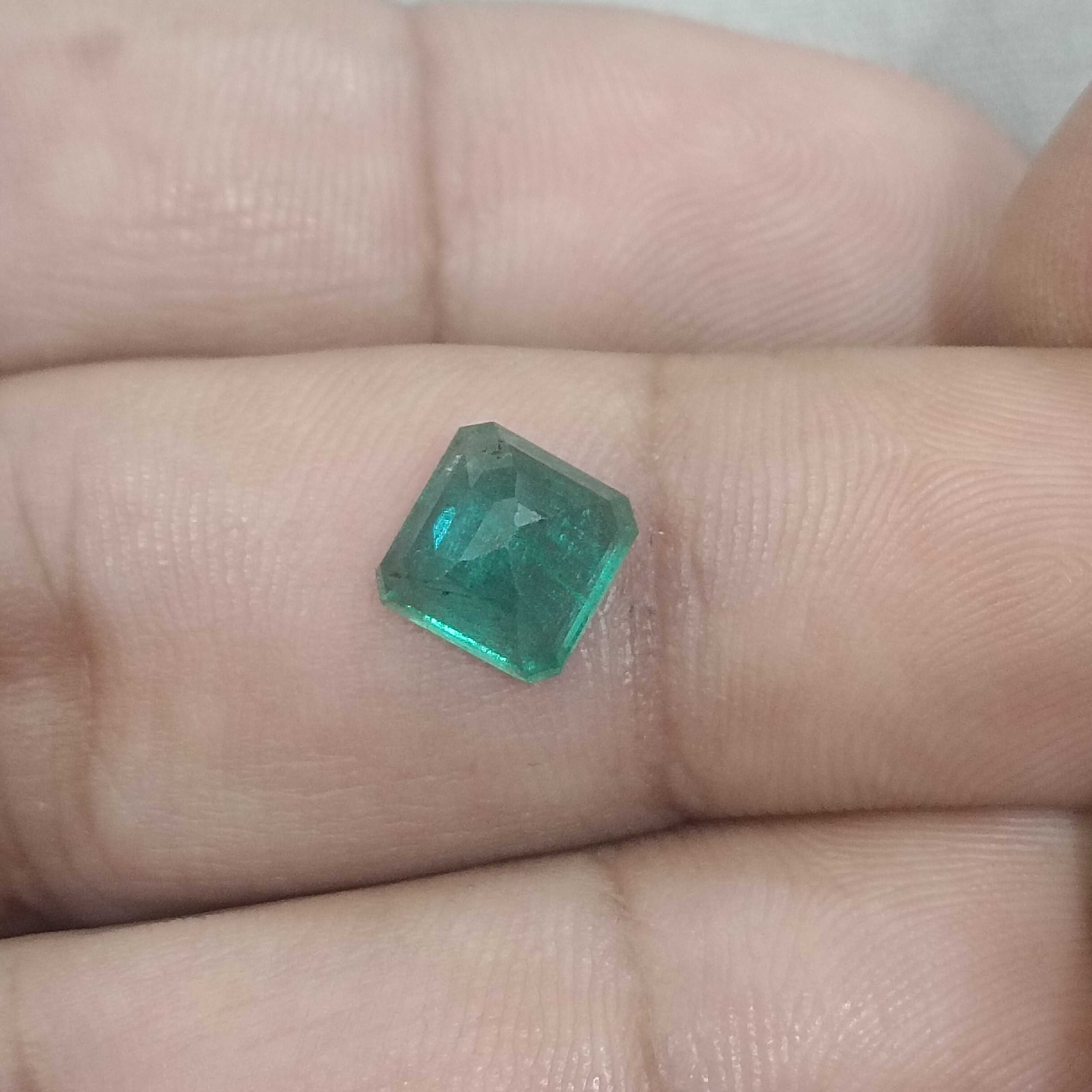 2.29ct GSI certified medium deep green octagon cut Zambian emerald gem