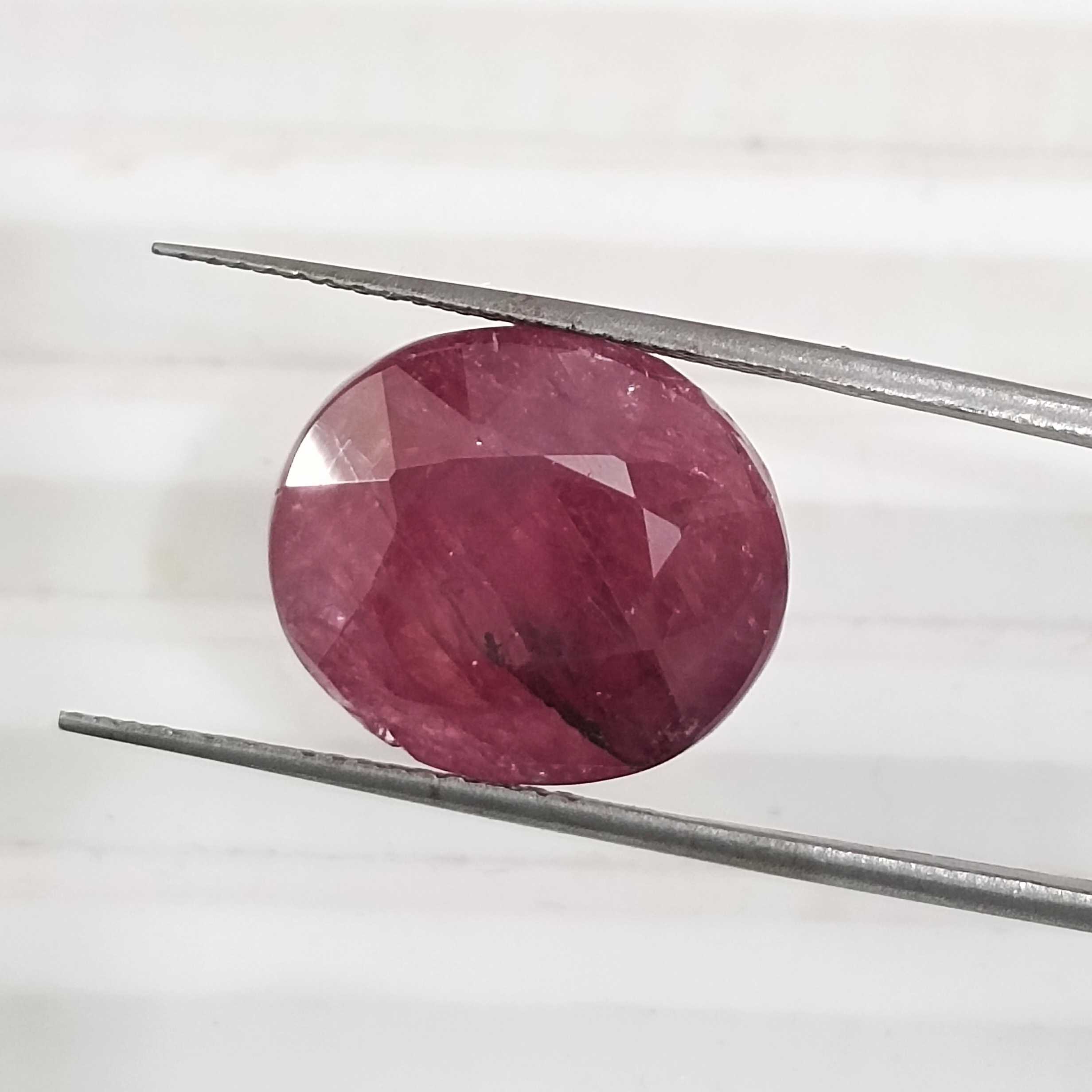 12.83ct natural unheated oval mix cut Guinea origin ruby gemstone/