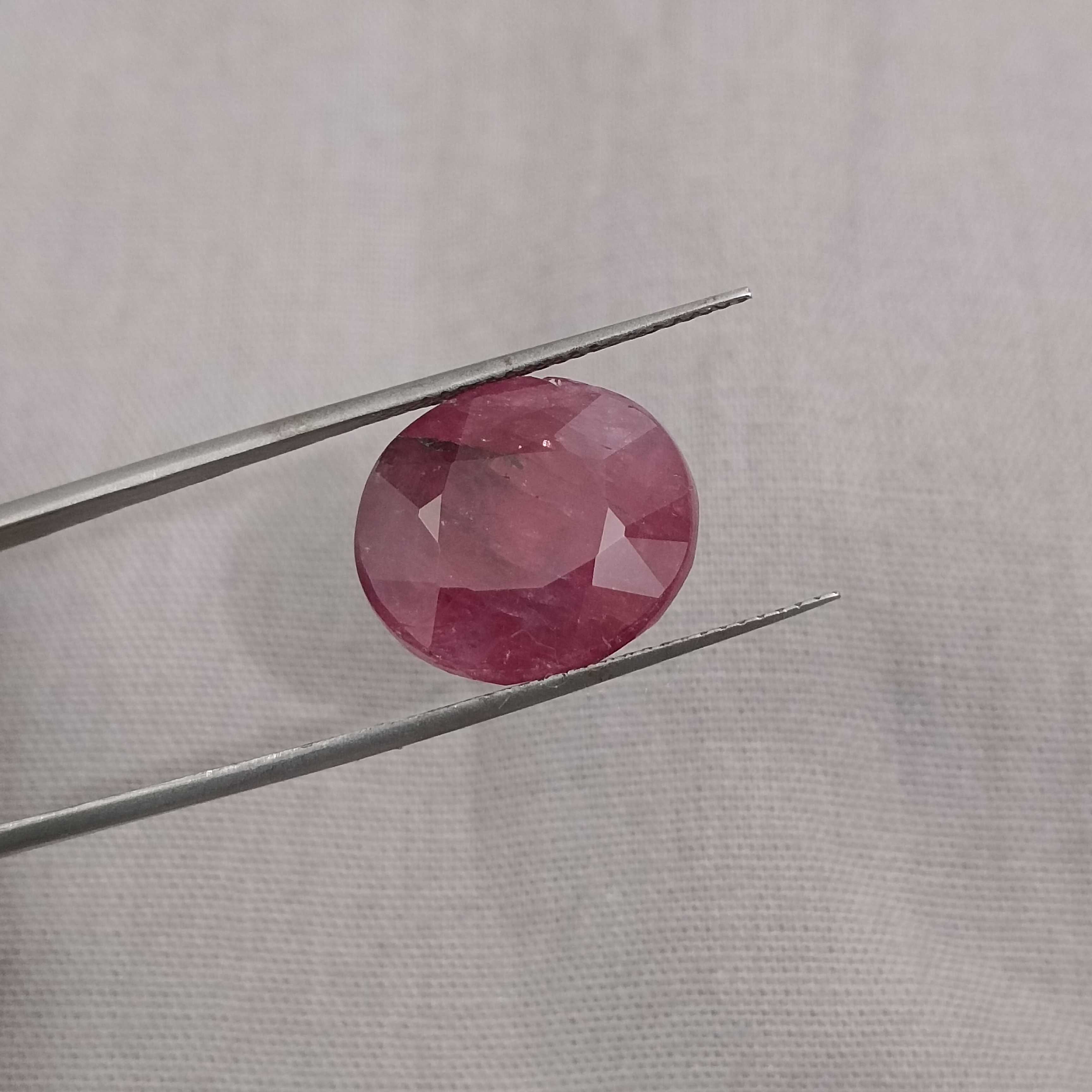 12.83ct natural unheated oval mix cut Guinea origin ruby gemstone