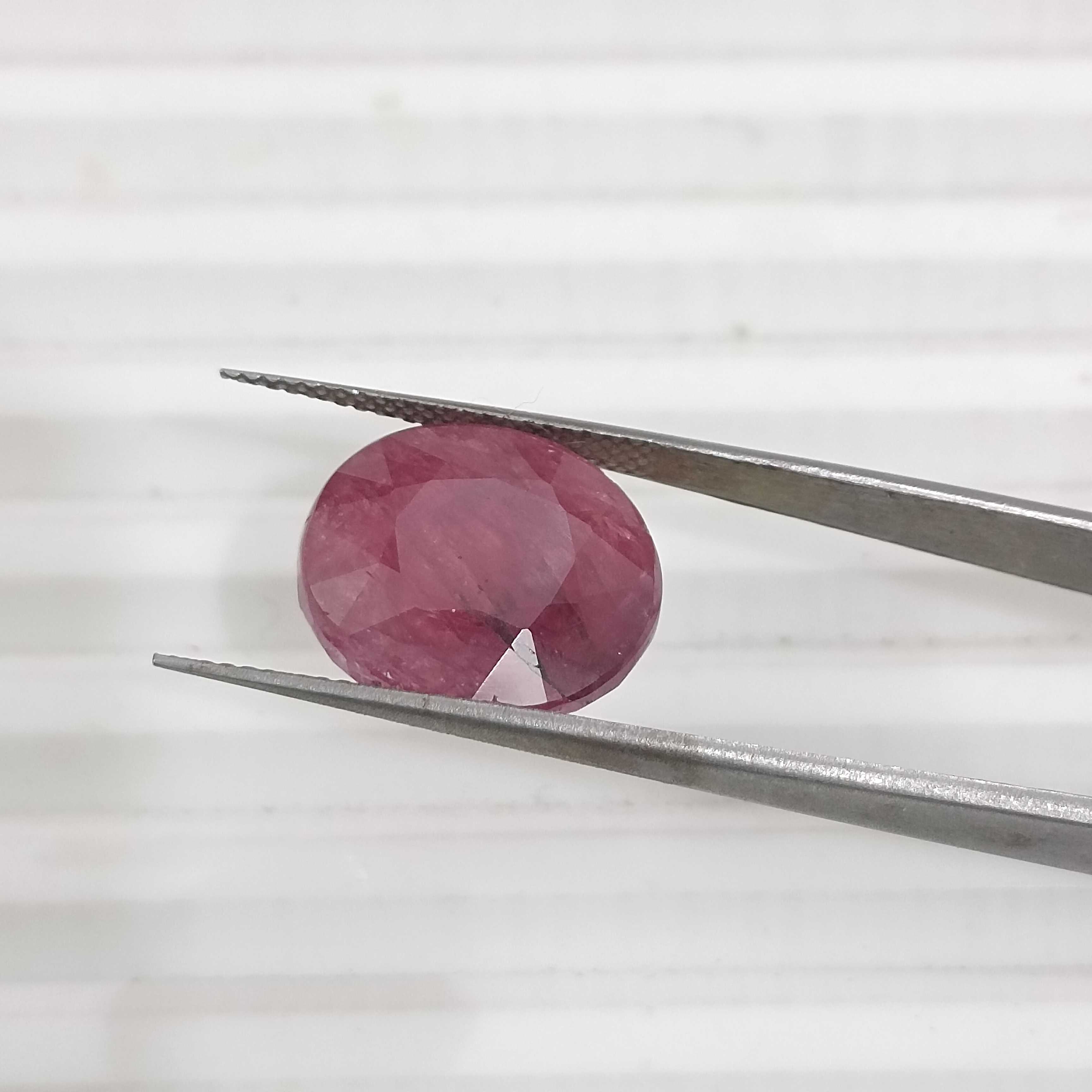 12.83ct natural unheated oval mix cut Guinea origin ruby gemstone