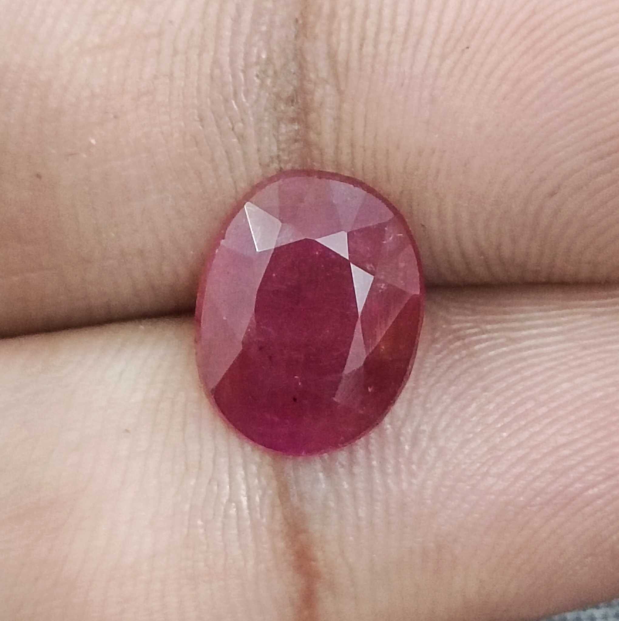 4.12ct GSI certified natural unheated oval shape African origin ruby gem/