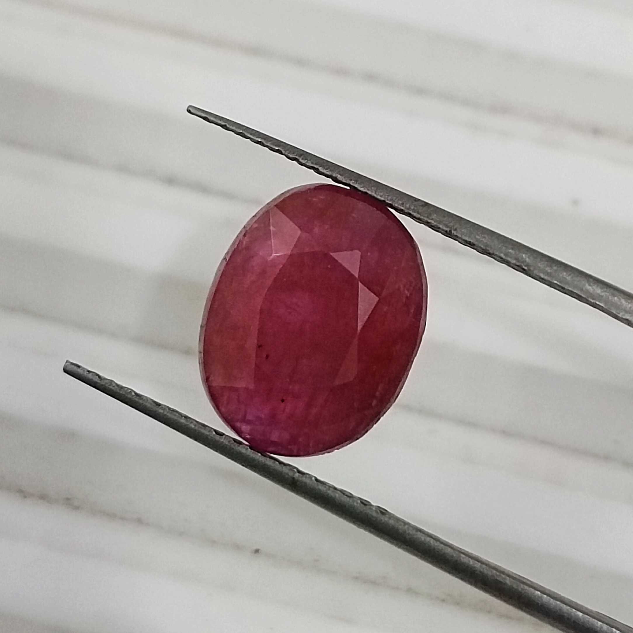 4.12ct GSI certified natural unheated oval shape African origin ruby gem