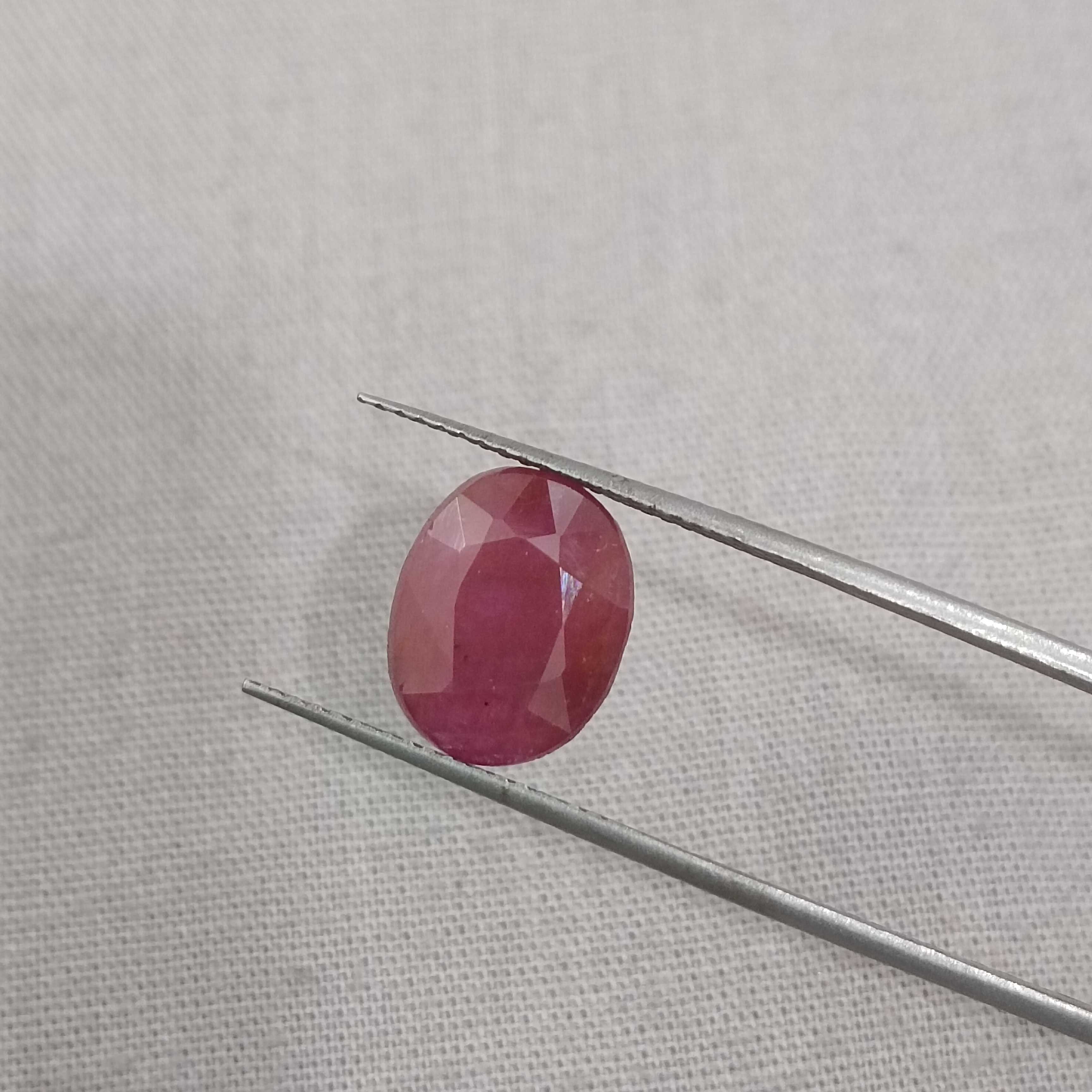 4.12ct GSI certified natural unheated oval shape African origin ruby gem