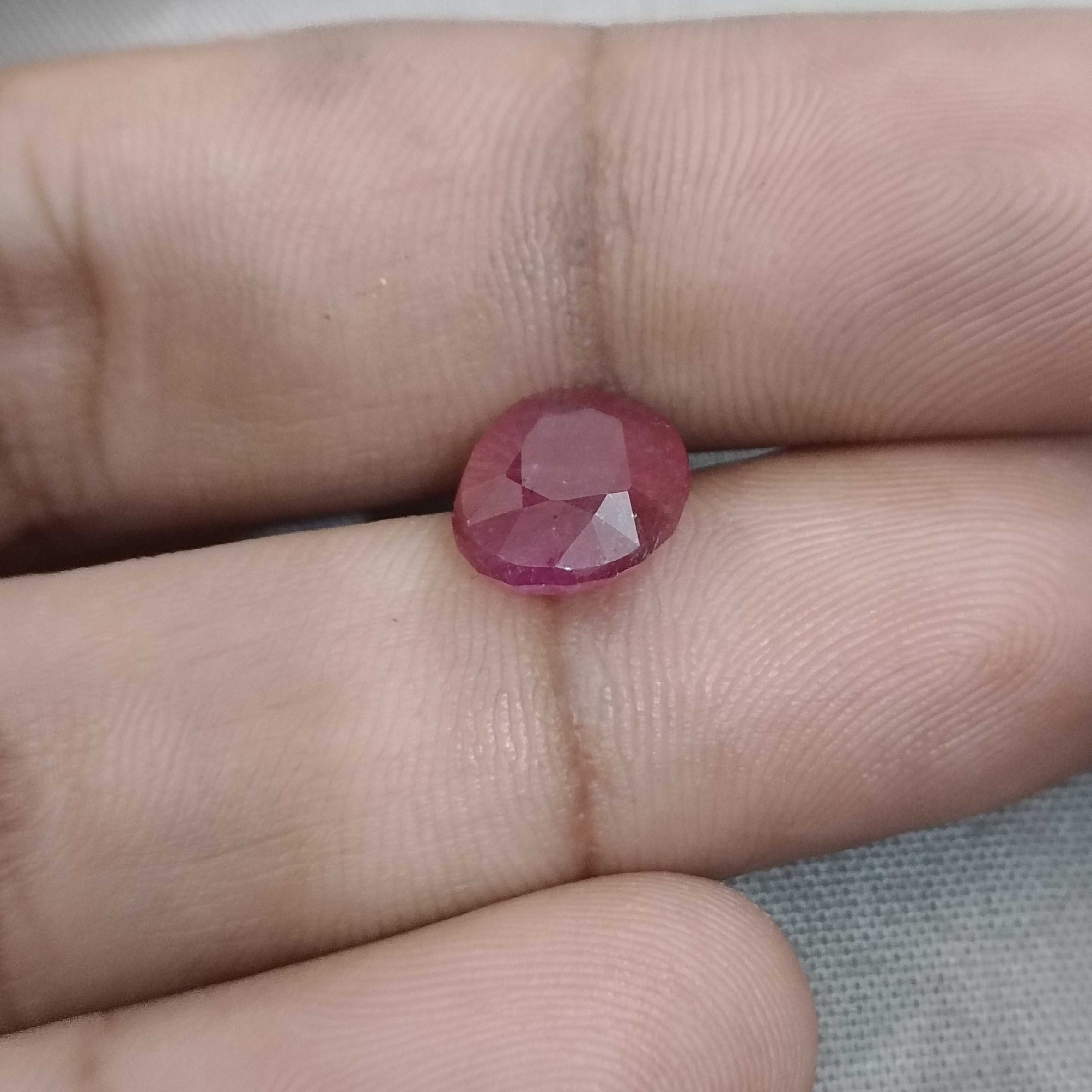 4.12ct GSI certified natural unheated oval shape African origin ruby gem