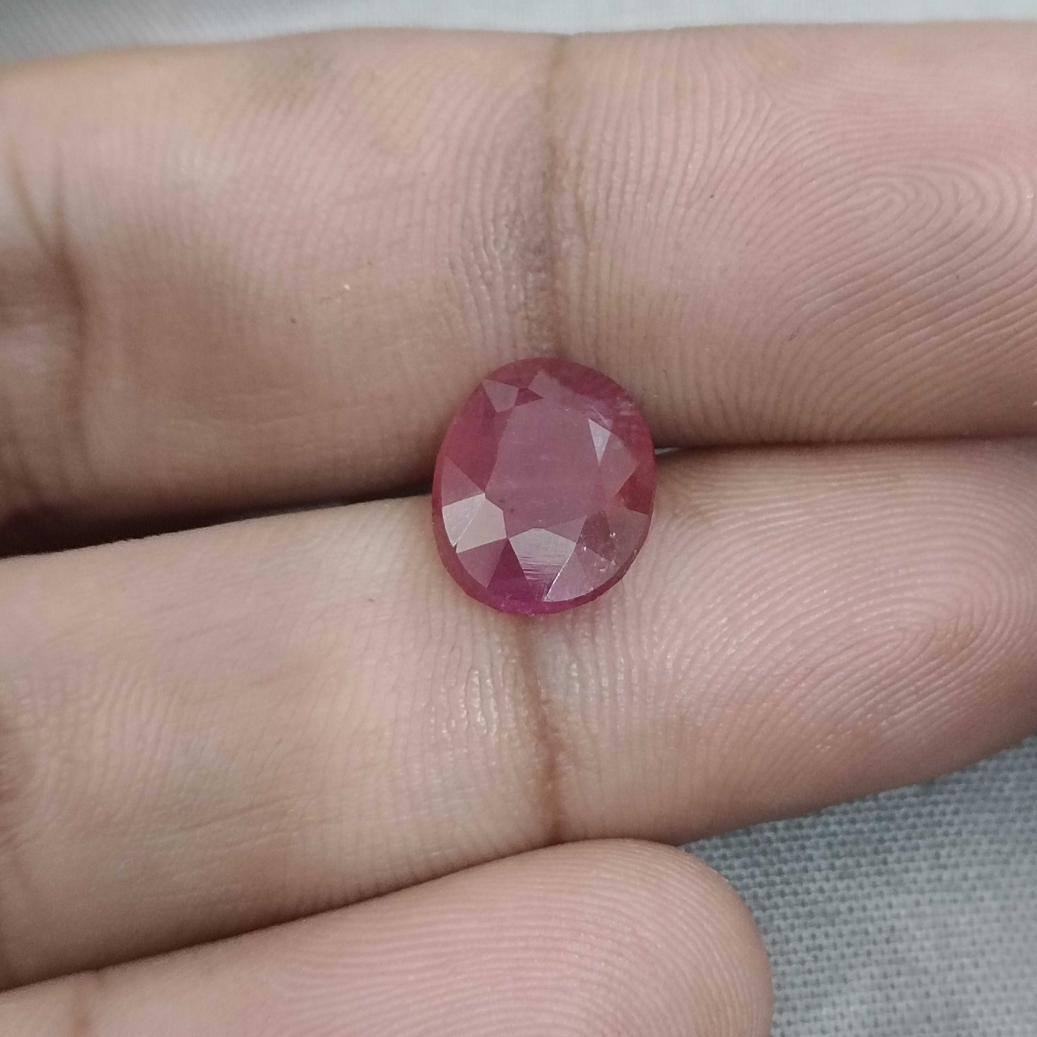 4.12ct GSI certified natural unheated oval shape African origin ruby gem