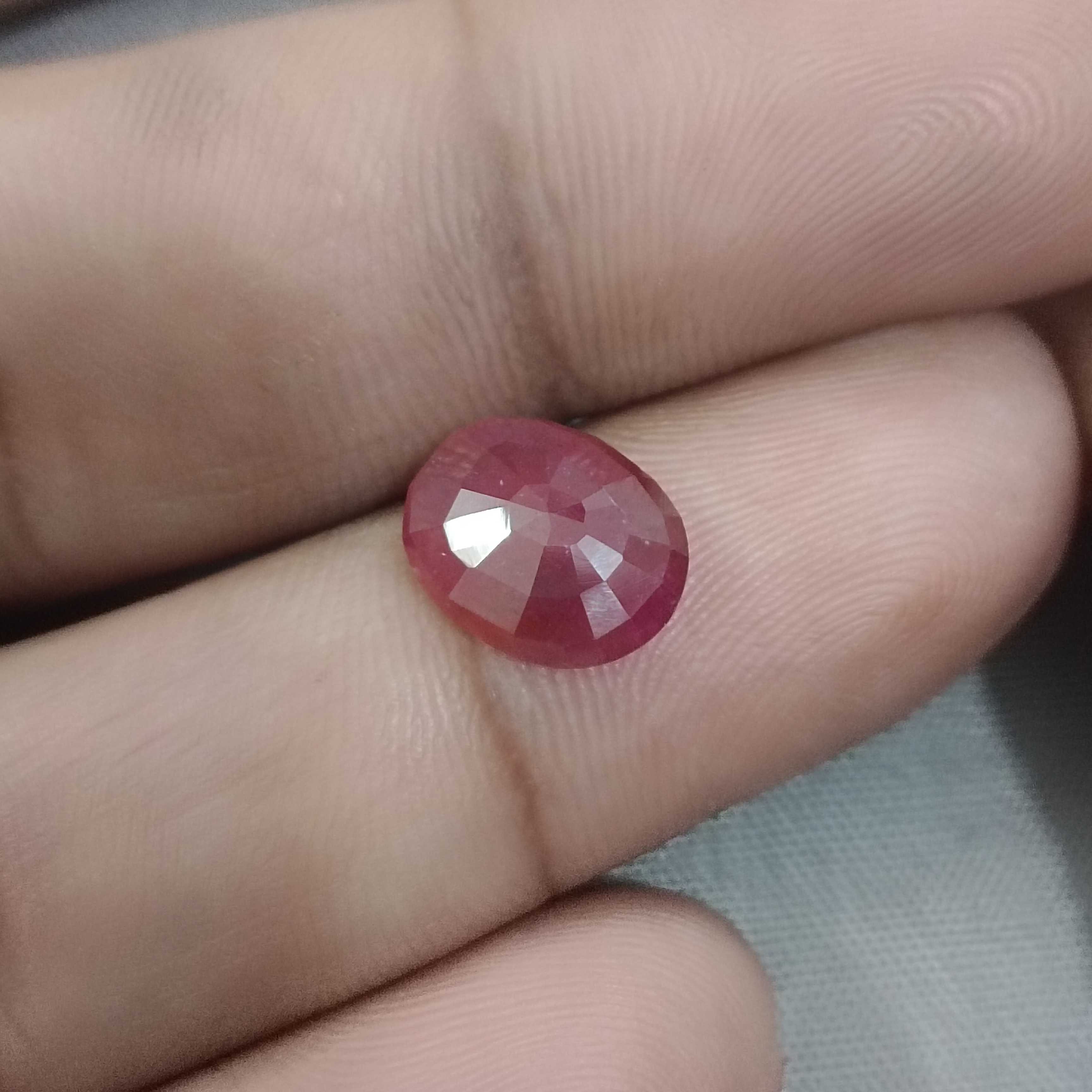 4.12ct GSI certified natural unheated oval shape African origin ruby gem