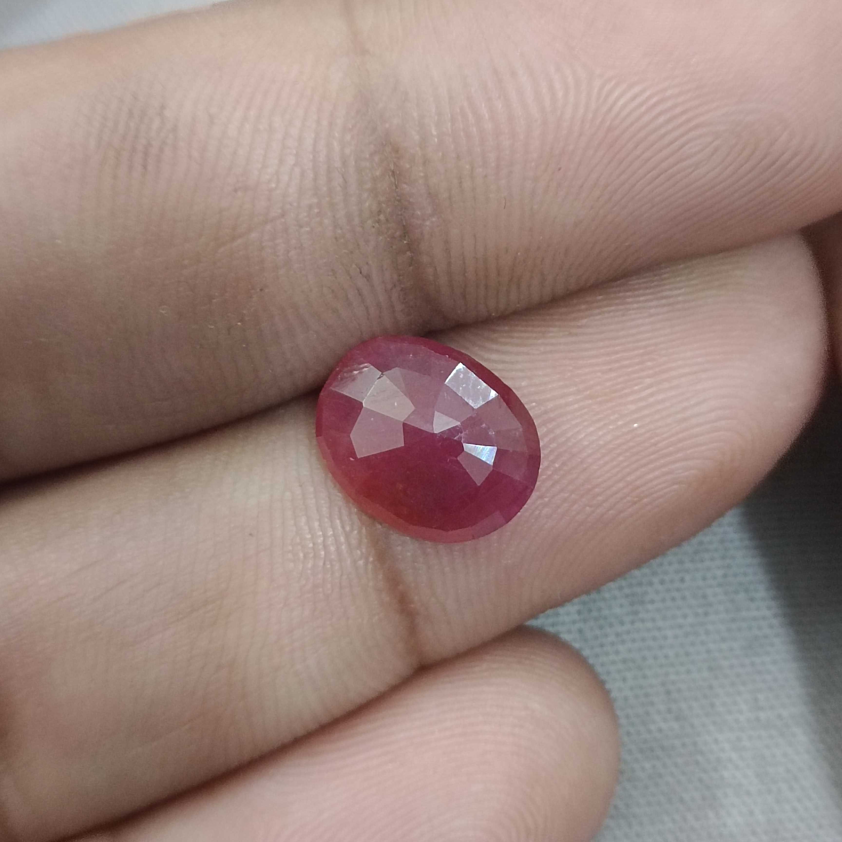 4.12ct GSI certified natural unheated oval shape African origin ruby gem