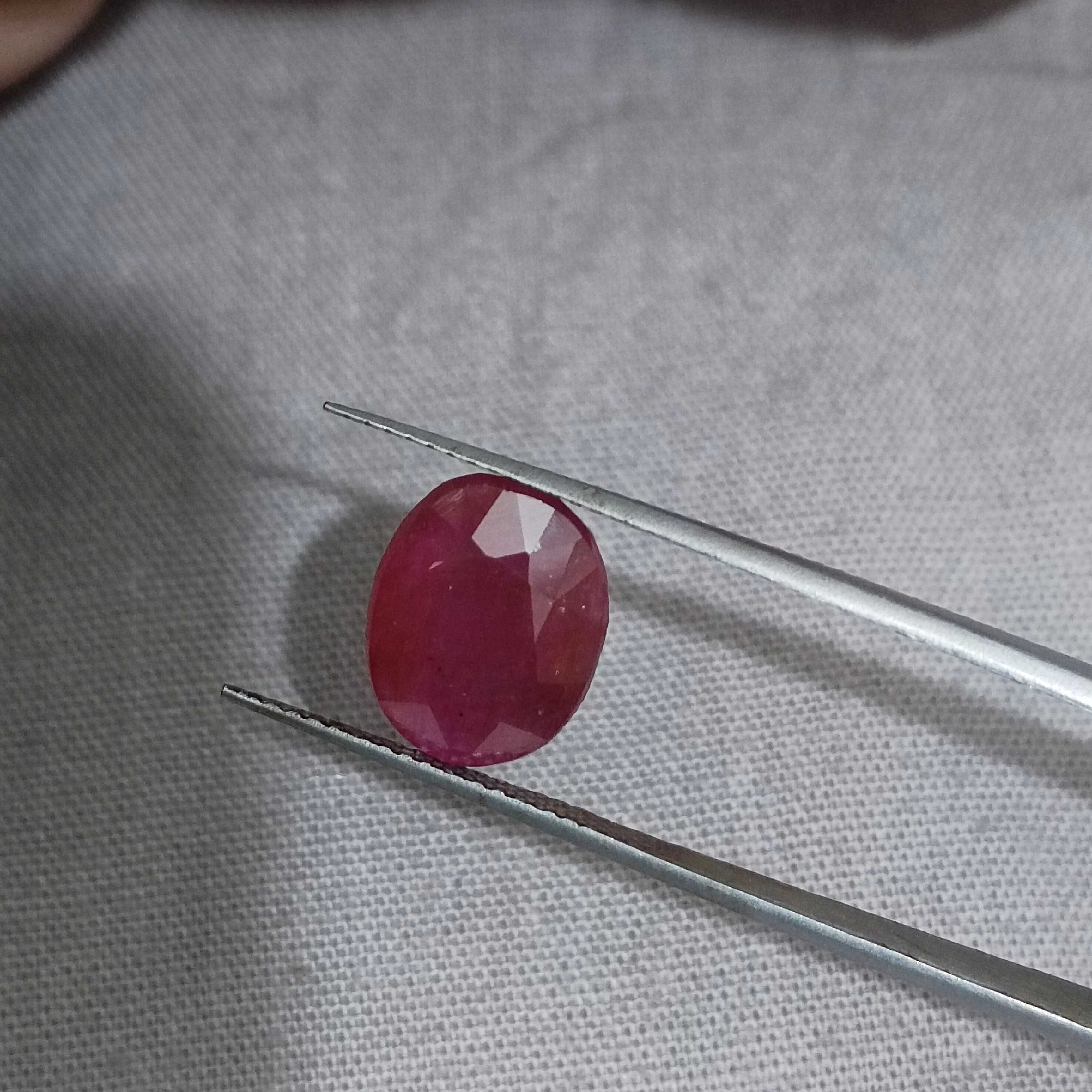 4.12ct GSI certified natural unheated oval shape African origin ruby gem