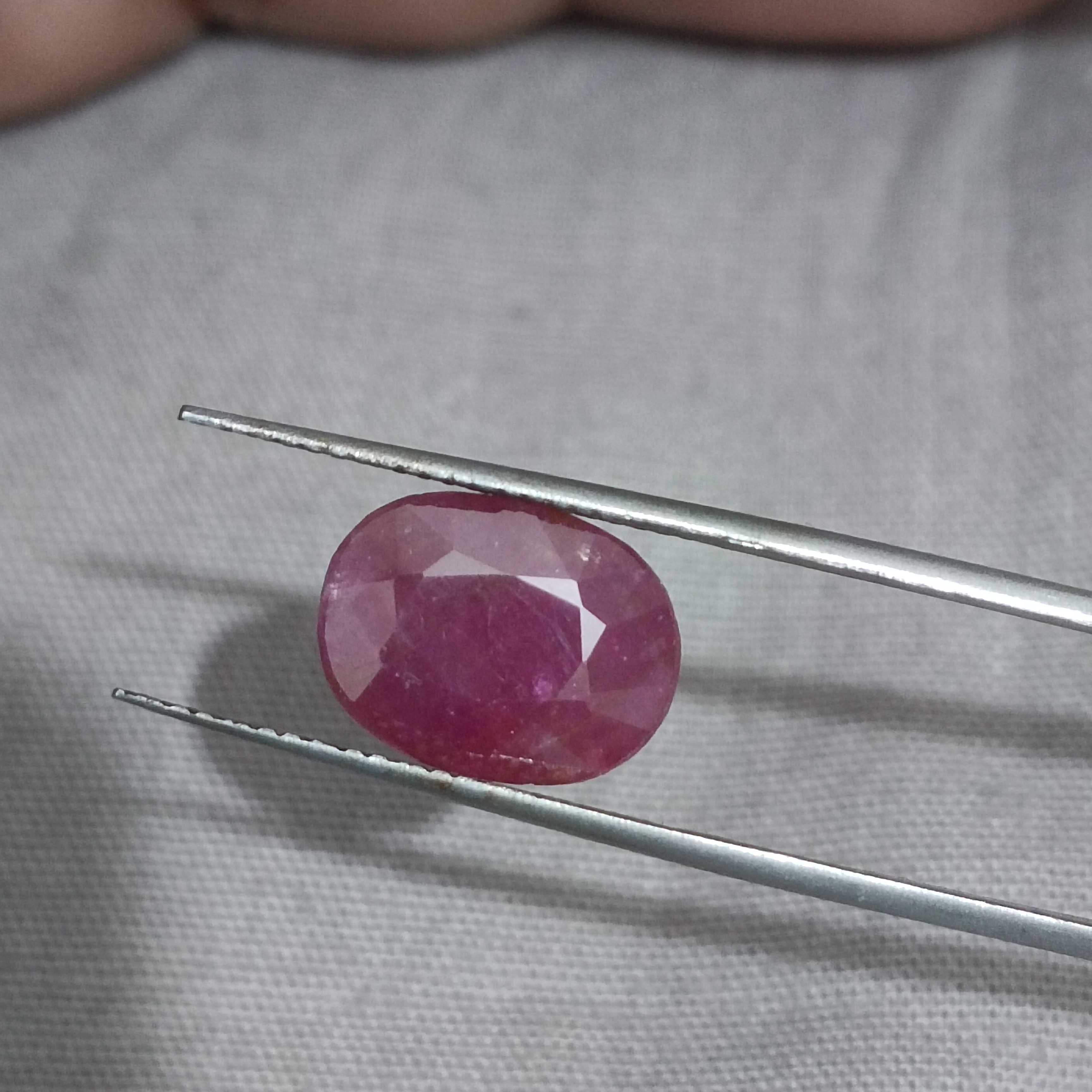 4.39ct GSI certified unheated oval shape African ruby stone