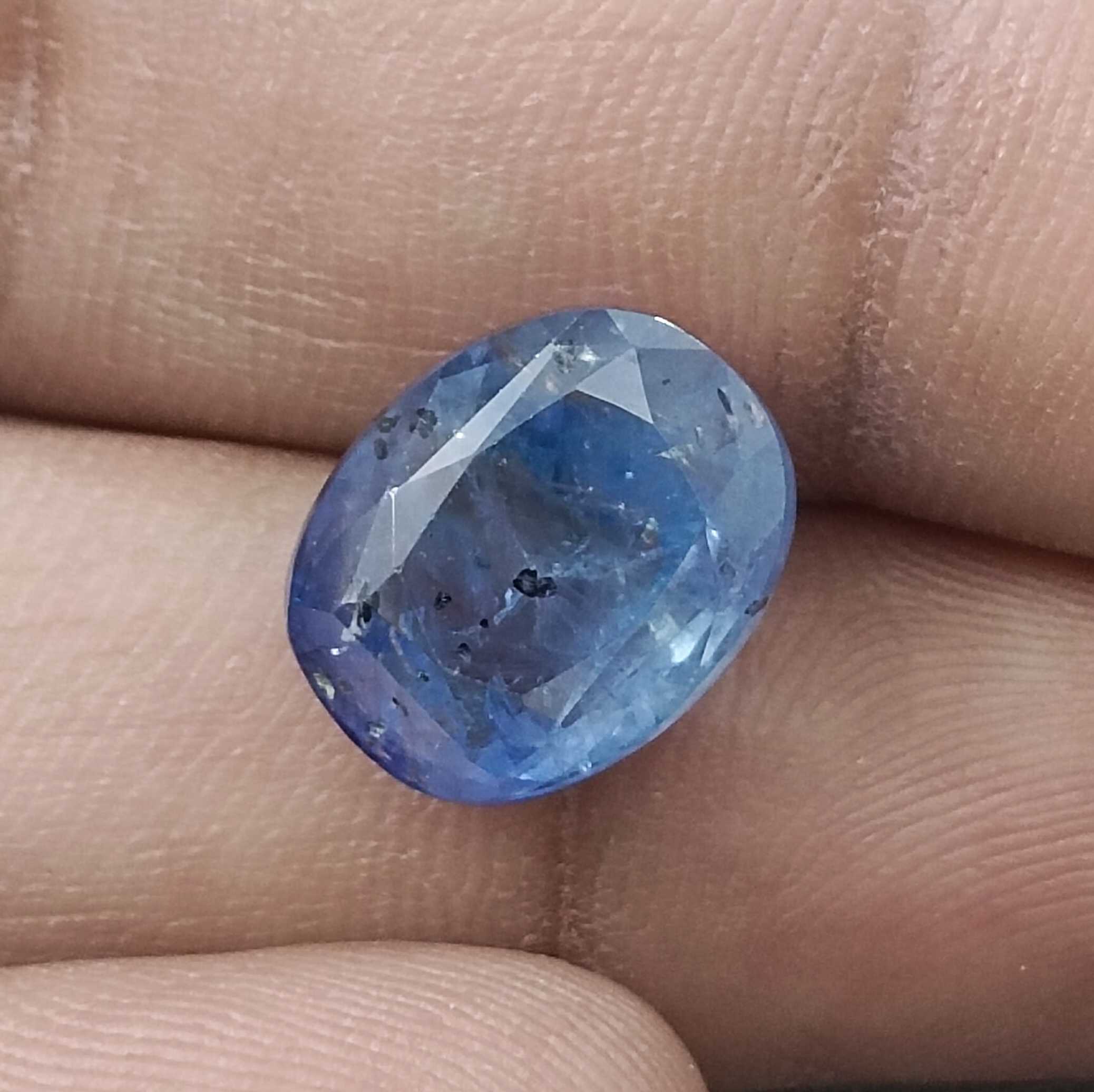 8.54ct certified medium sea blue cushion mix cut unheated Ceylon blue sapphire 