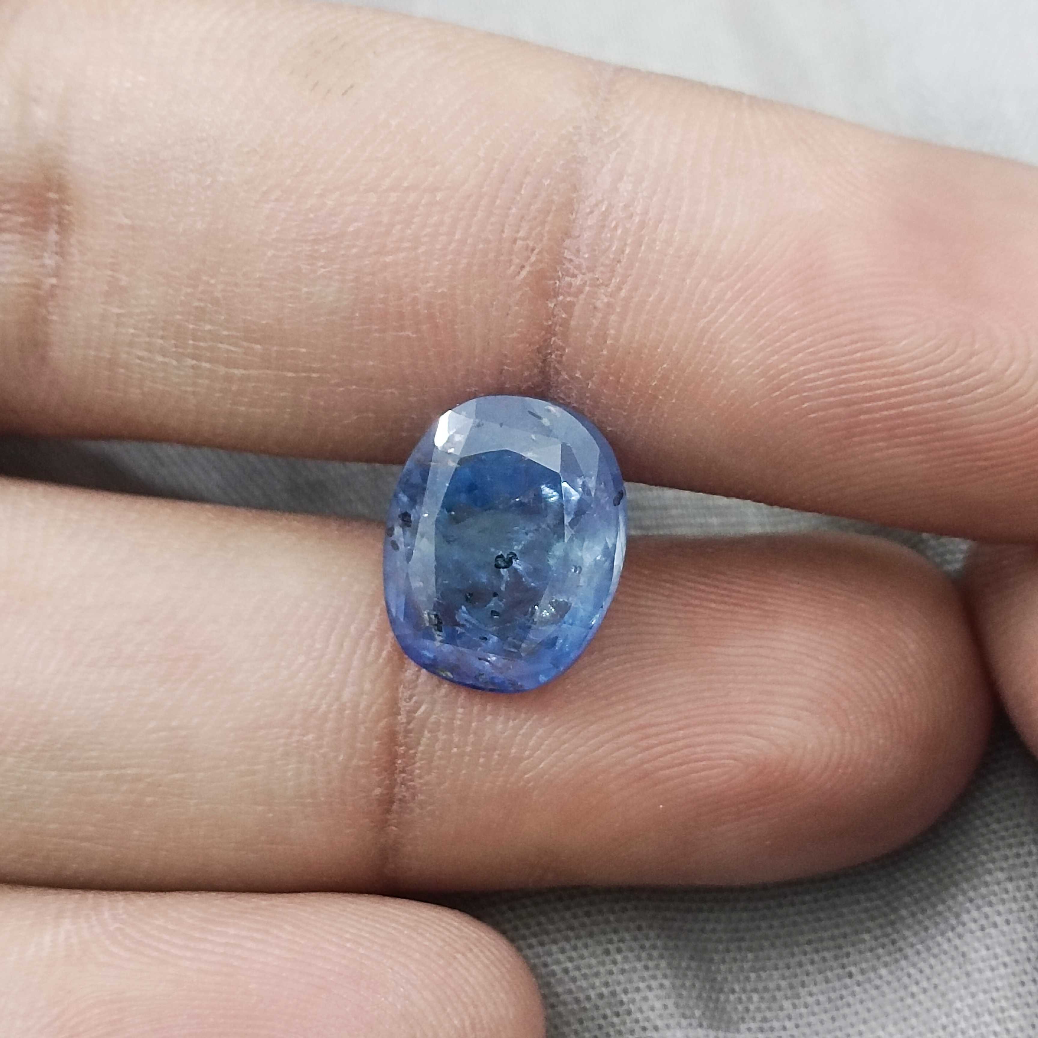 8.54ct certified medium sea blue cushion mix cut unheated Ceylon blue sapphire 