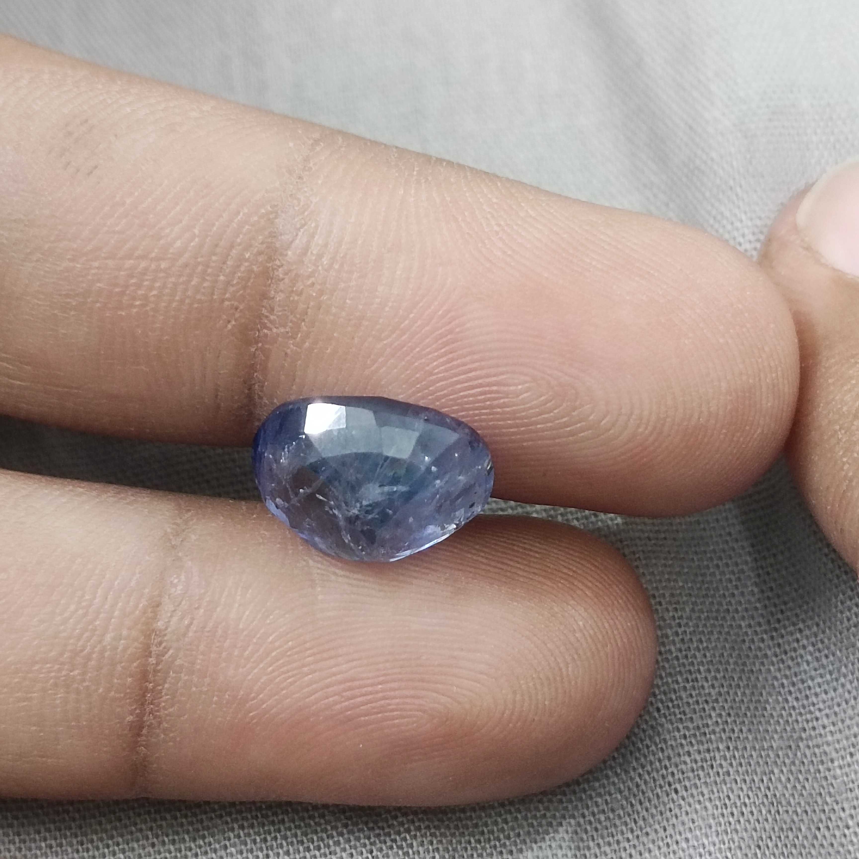 8.54ct certified medium sea blue cushion mix cut unheated Ceylon blue sapphire 