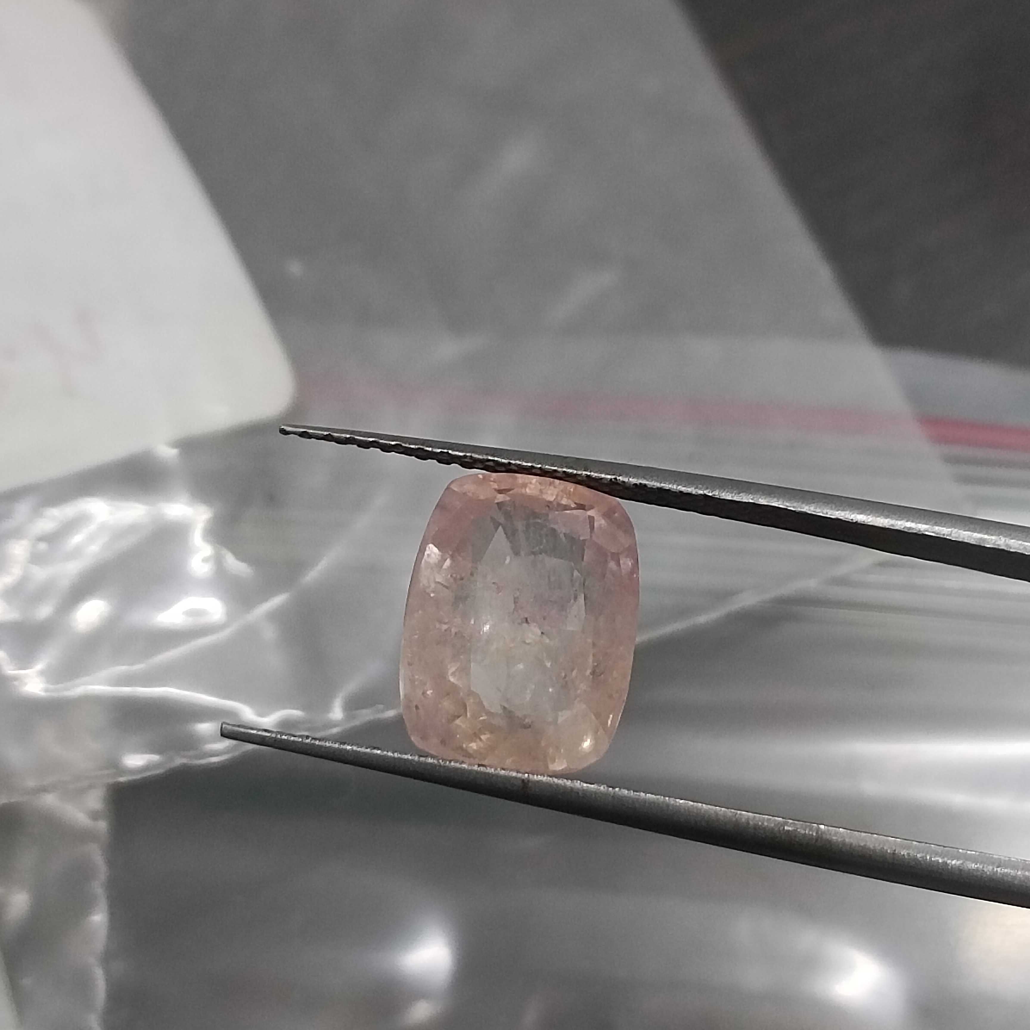 4.90cts IGI certified cushion mix unheated Ceylon padparadscha sapphire 