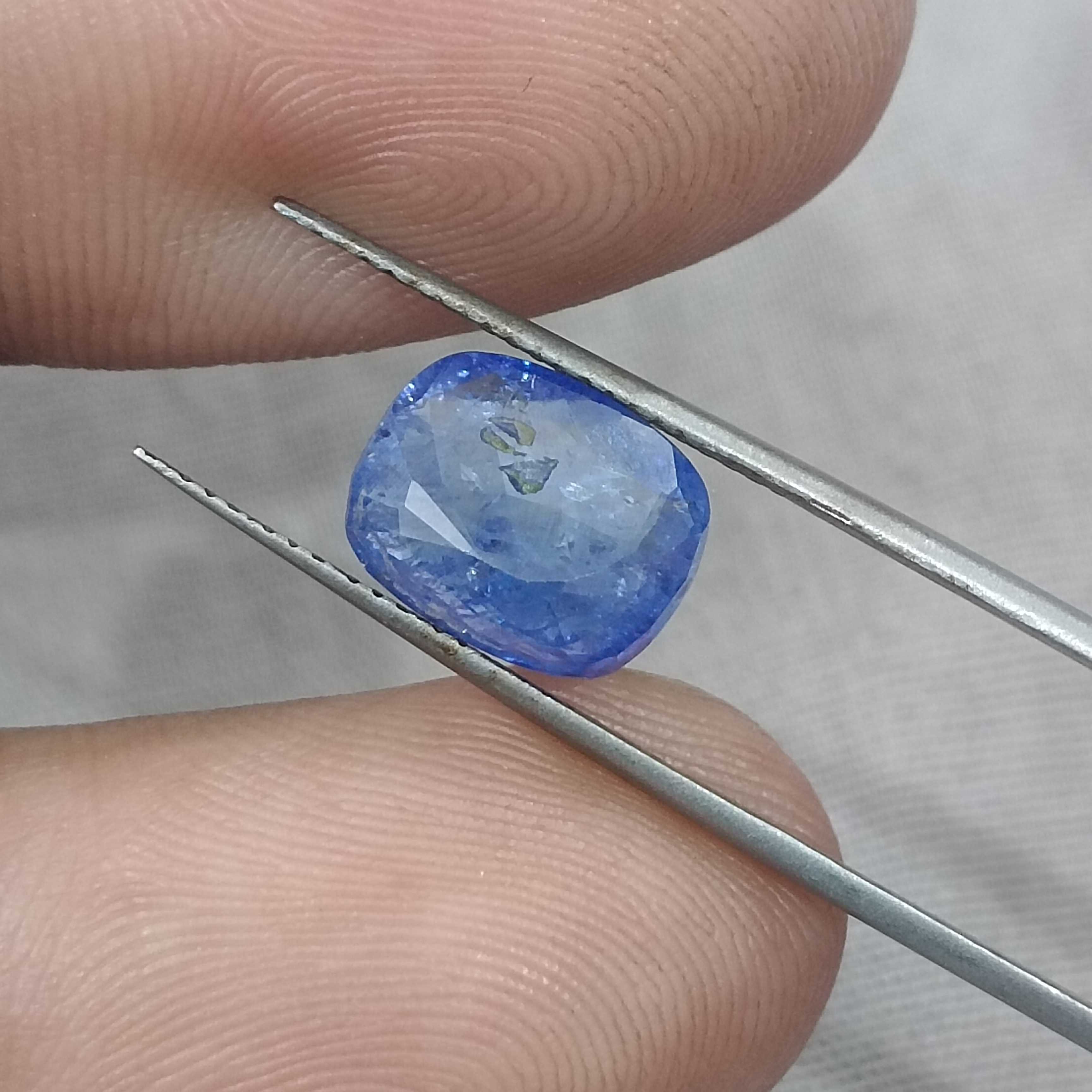 4.49ct GSI certified cushion mix cut Ceylon royal blue sapphire H