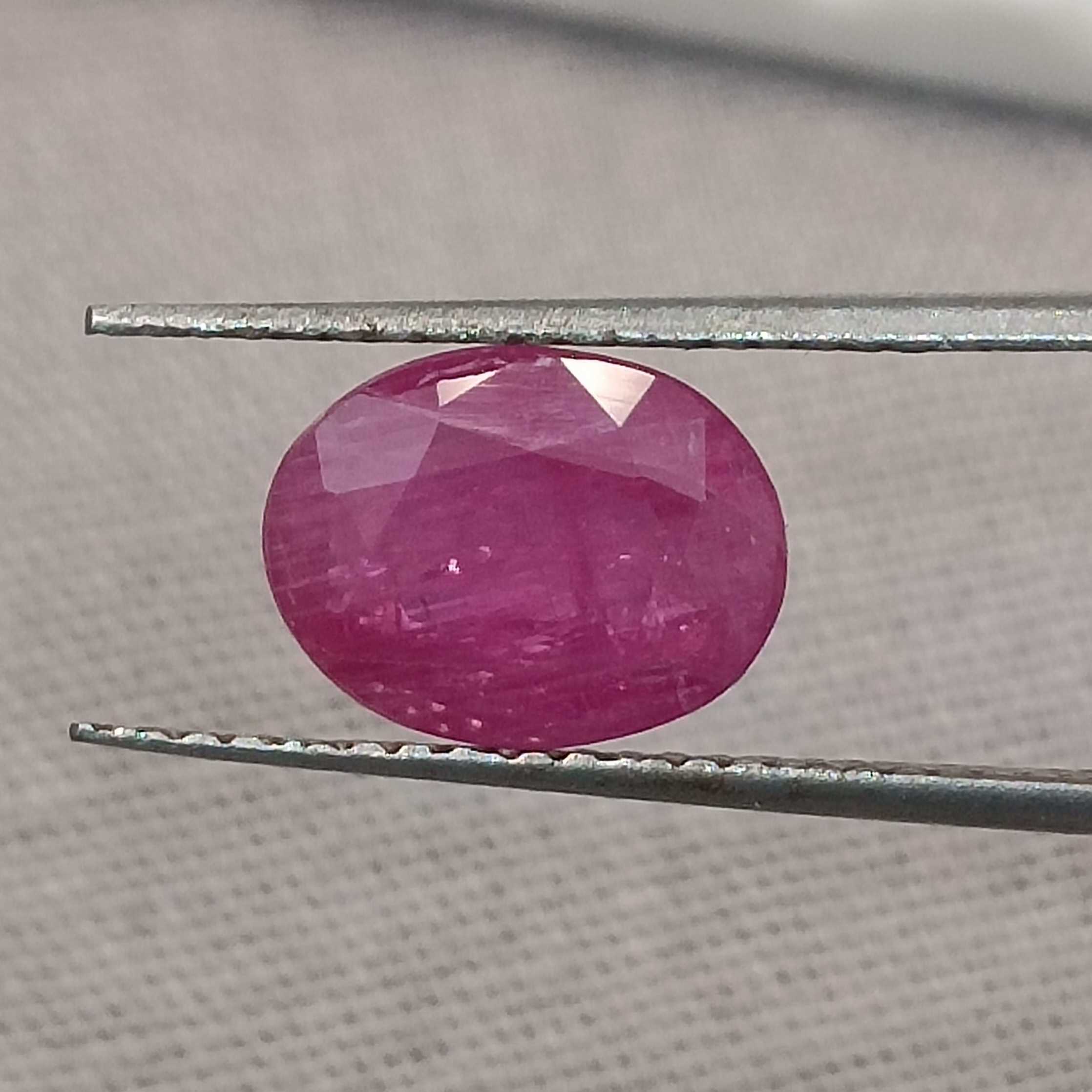2.14cts GSI certified oval cut natural unheated ruby gemstone /
