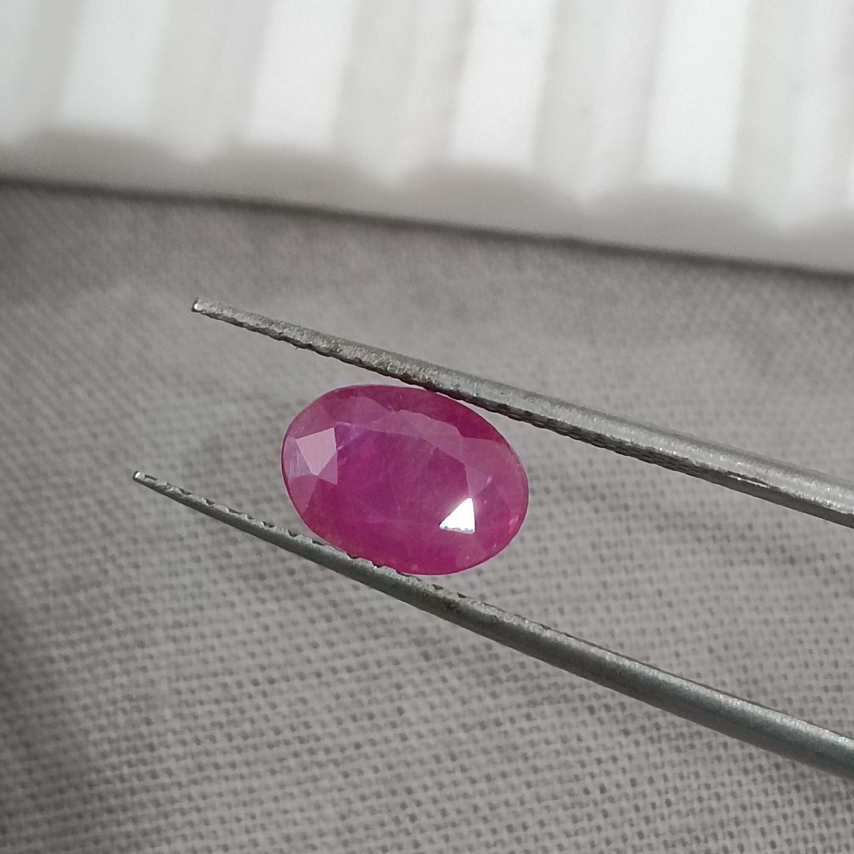 1.02 carat certified oval mix cut untreated red ruby gemstone 