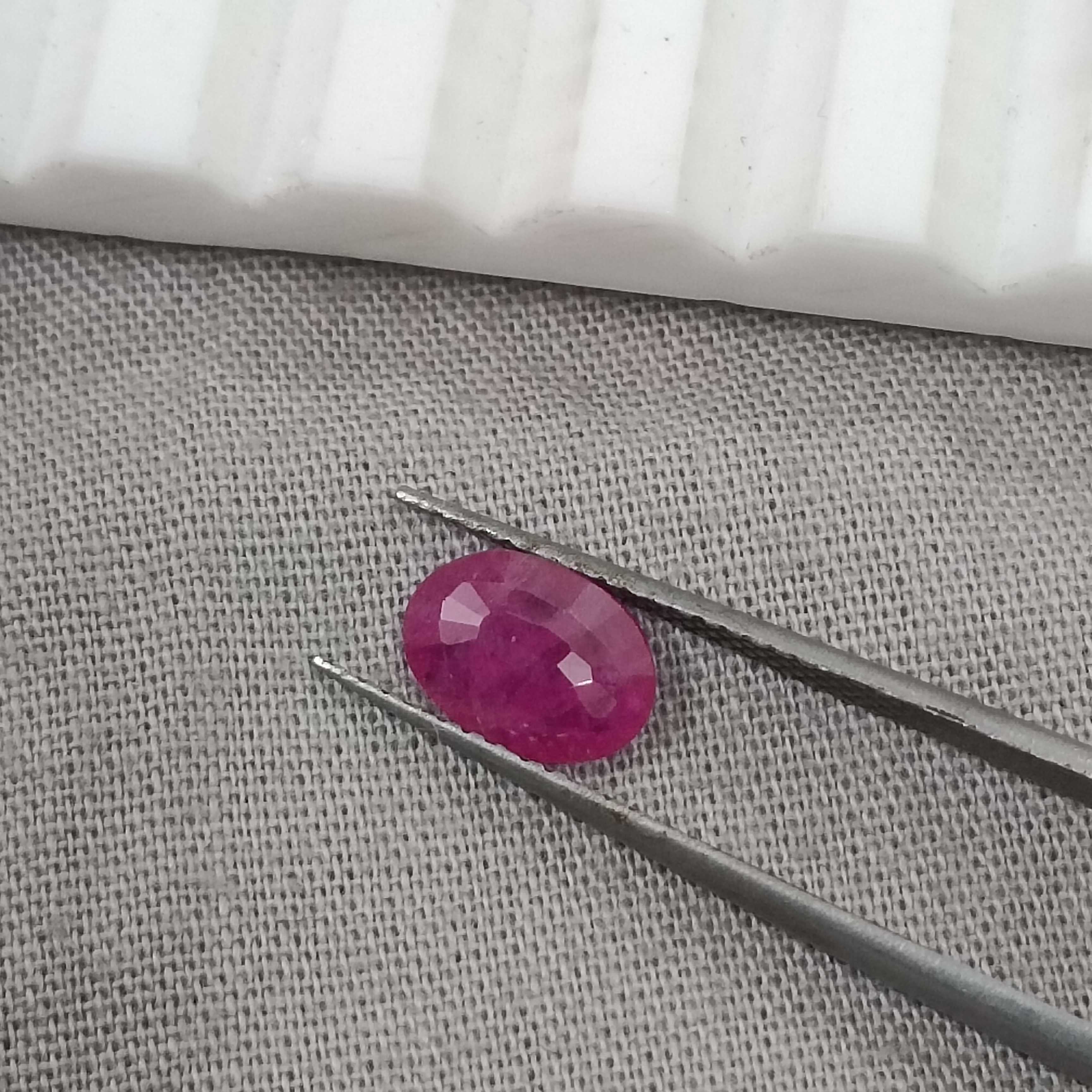 1.02 carat certified oval mix cut untreated red ruby gemstone 