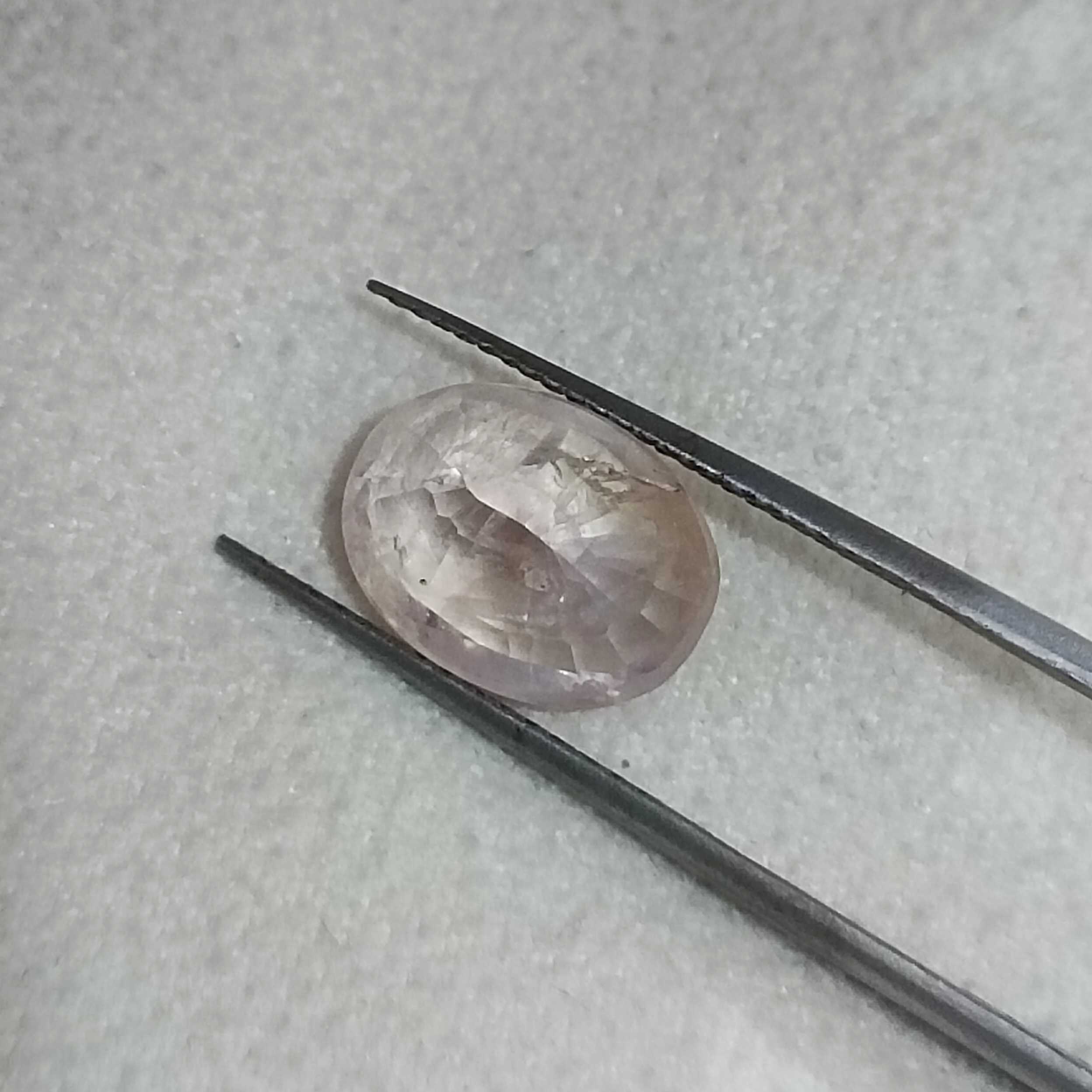 3.67cts sunset oval cut unheated Ceylonese padparadscha sapphire gem