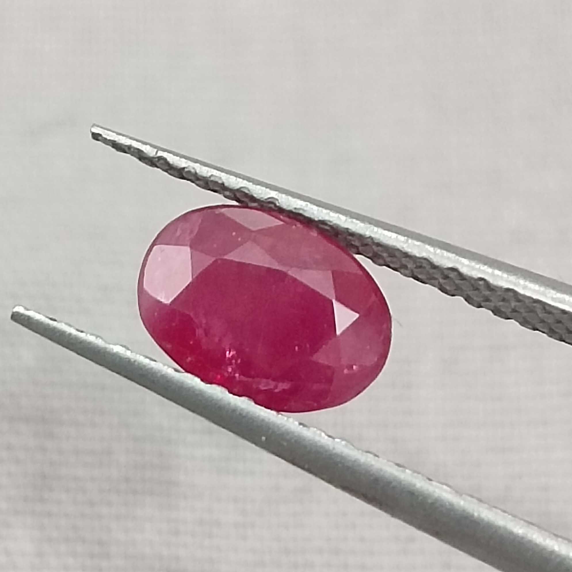 1.02ct GSI certified natural burgundy red oval mixed unheated Mozambique ruby gem/