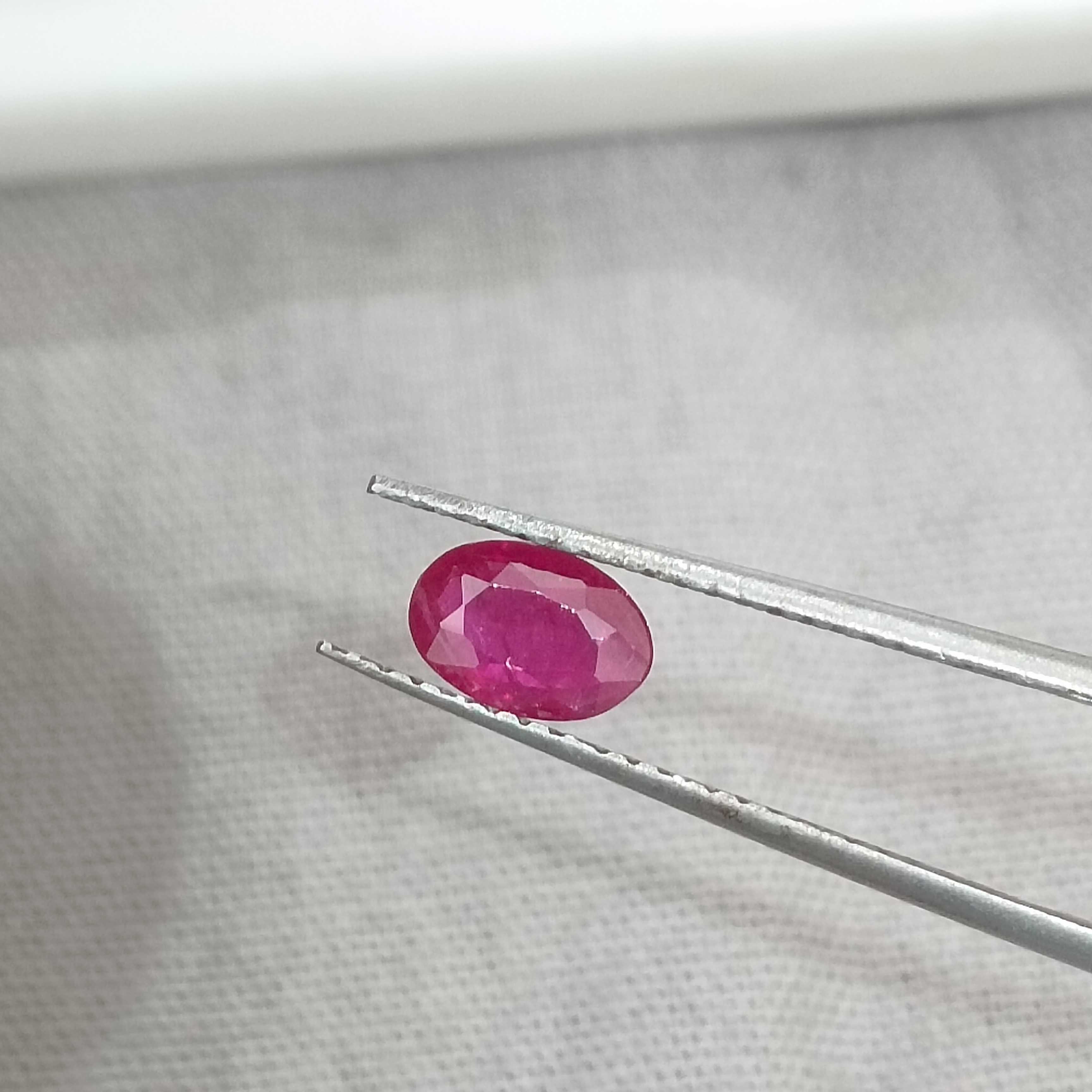 0.49cts certified deep natural blood colour oval mix unheated ruby 