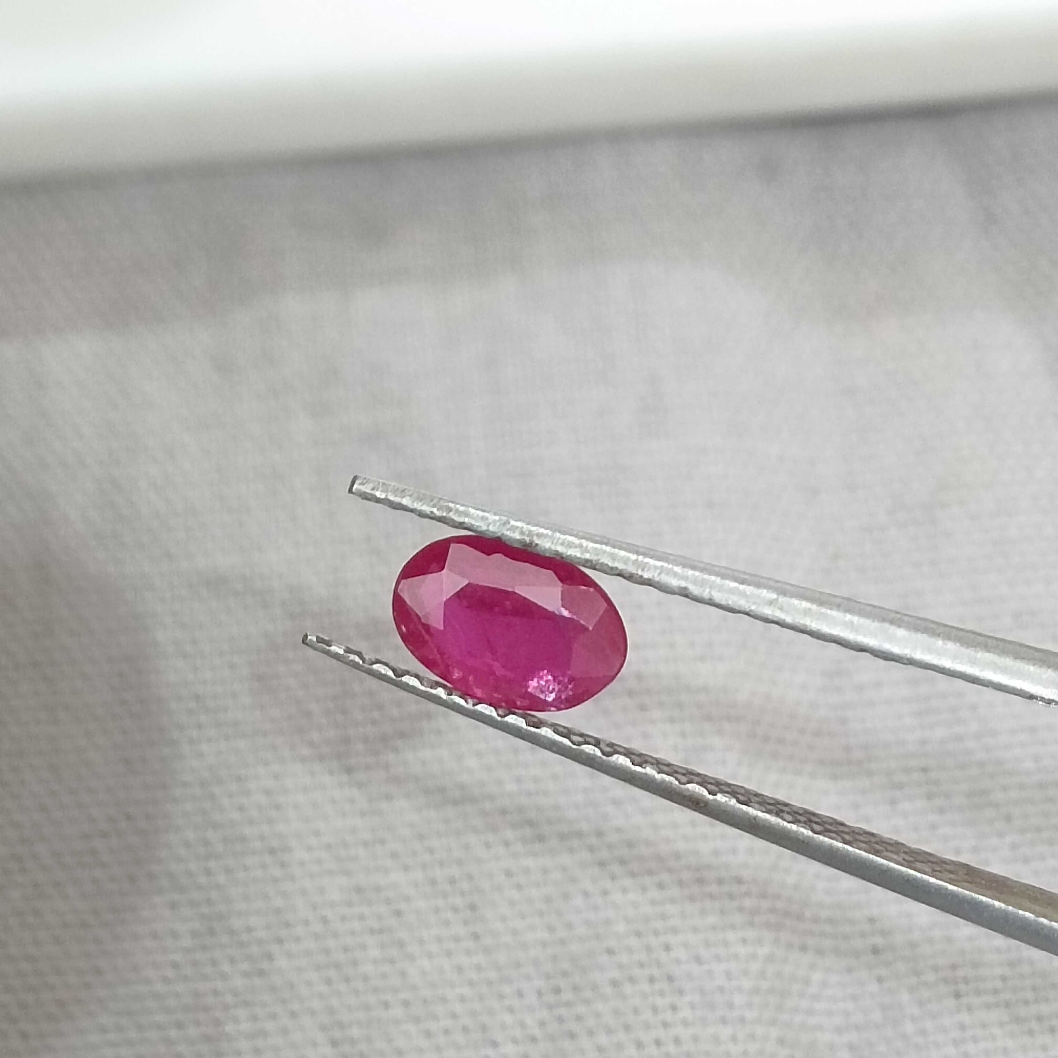 0.49cts certified deep natural blood colour oval mix unheated ruby 