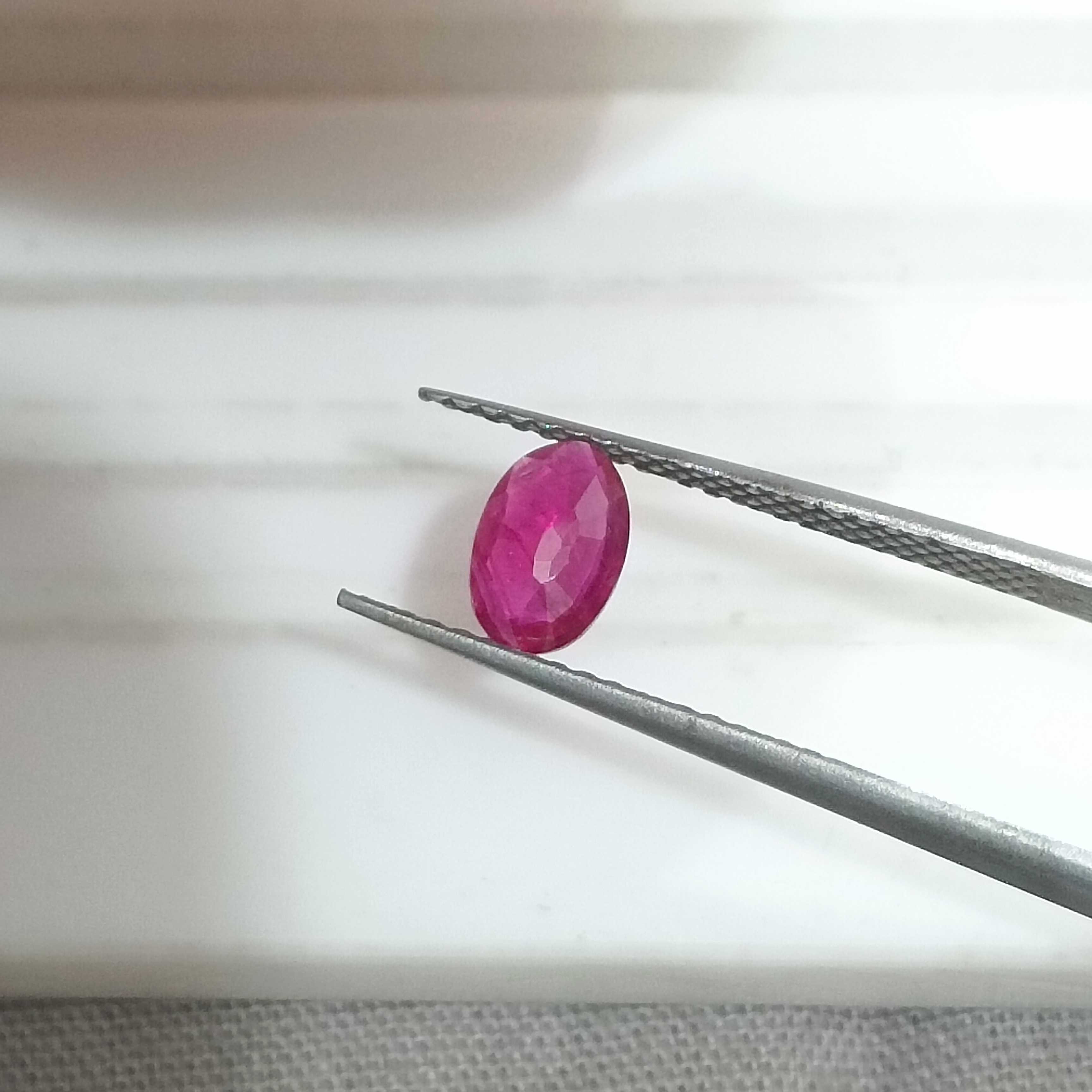 0.49cts certified deep natural blood colour oval mix unheated ruby 