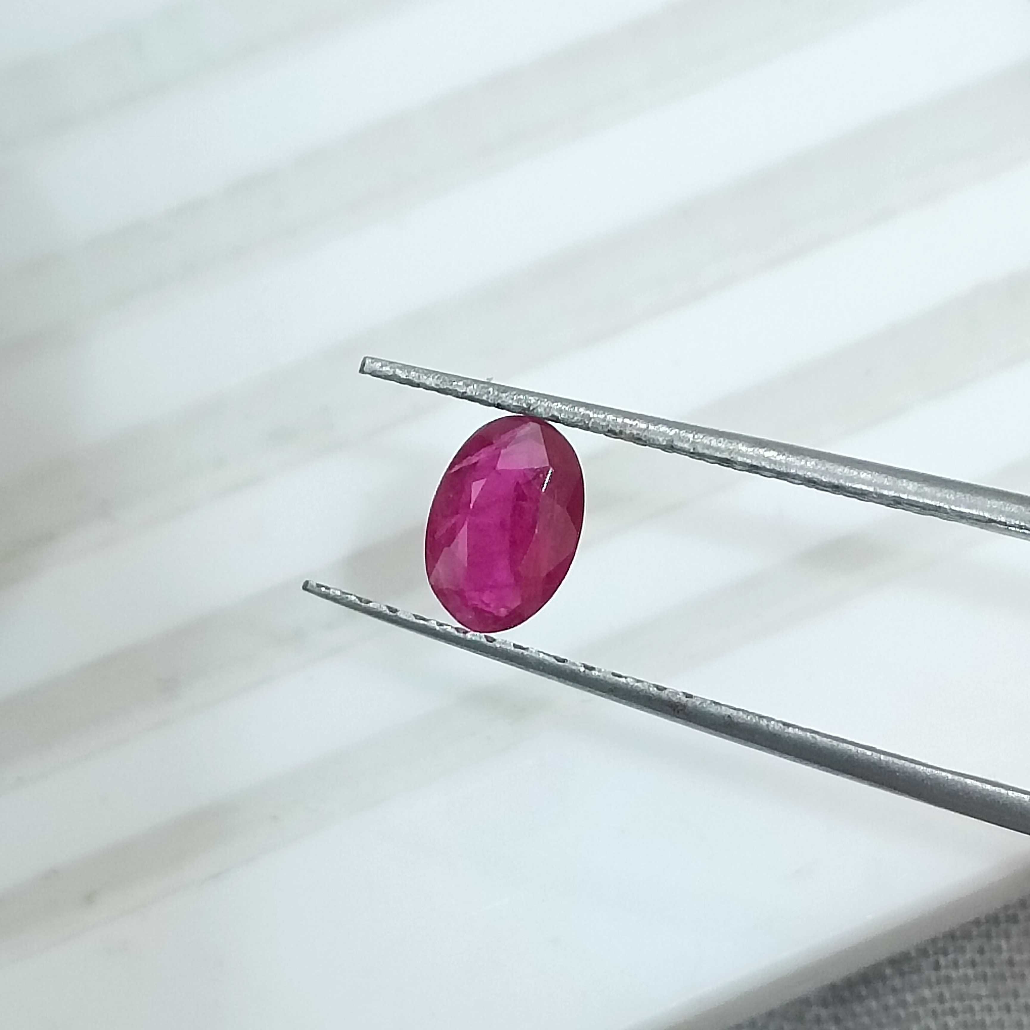 0.49cts certified deep natural blood colour oval mix unheated ruby 