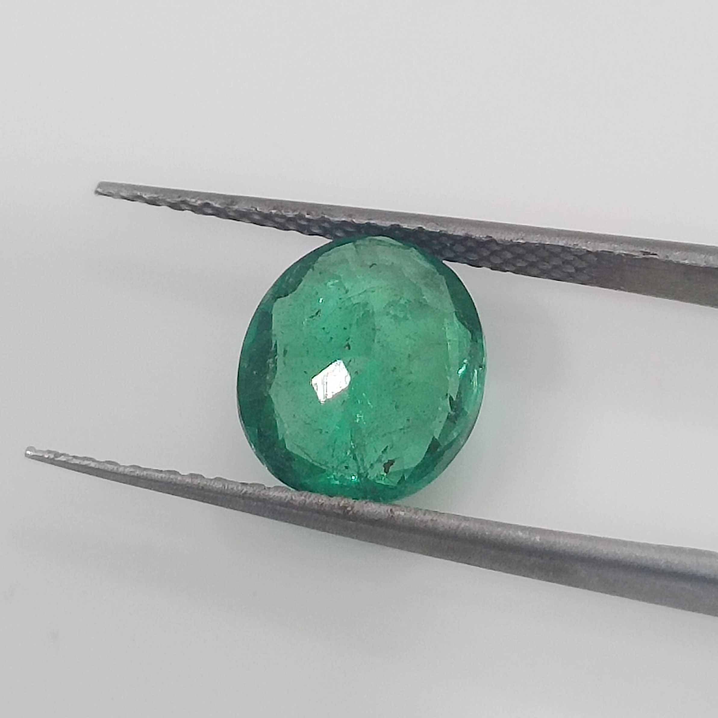 1.94cts GSI certified water green oval cut Panjshir emerald gemstone 