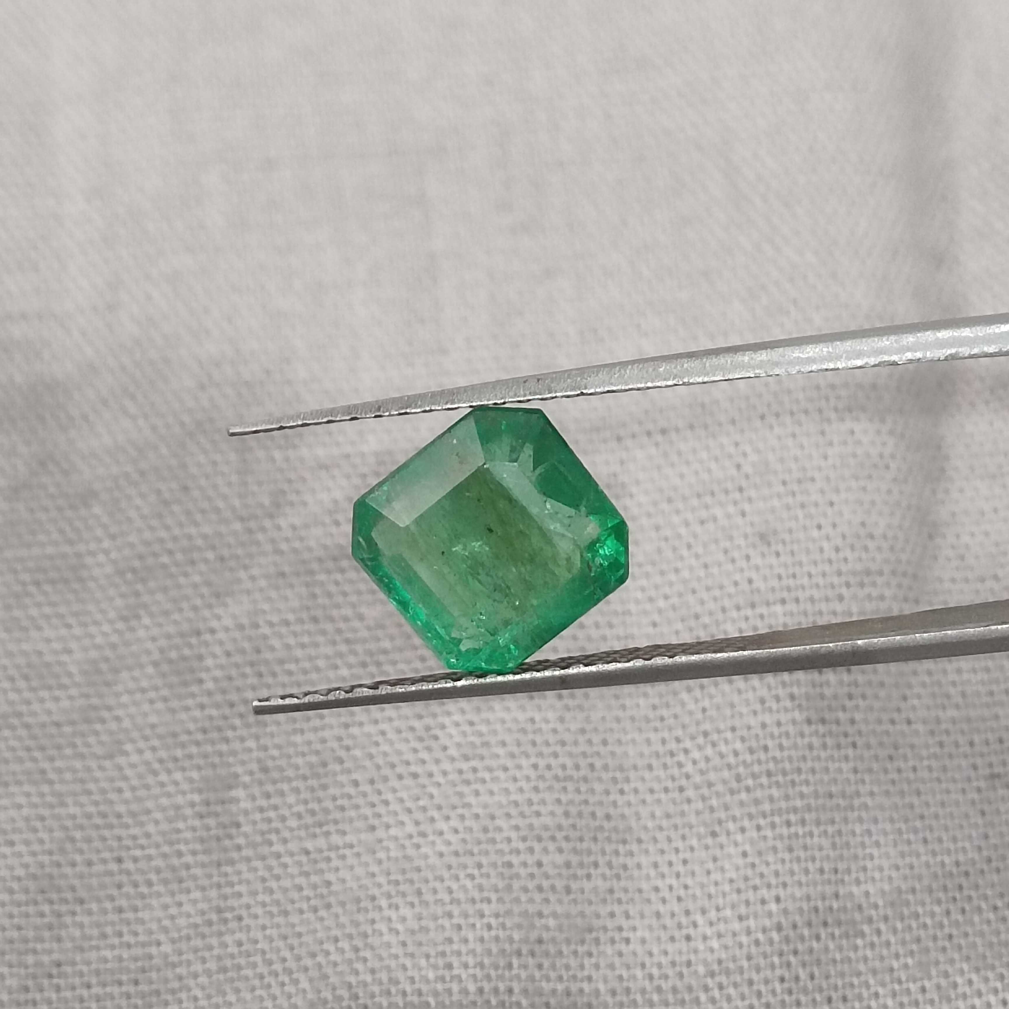 1.94cts GSI certified water green oval cut Panjshir emerald gemstone 