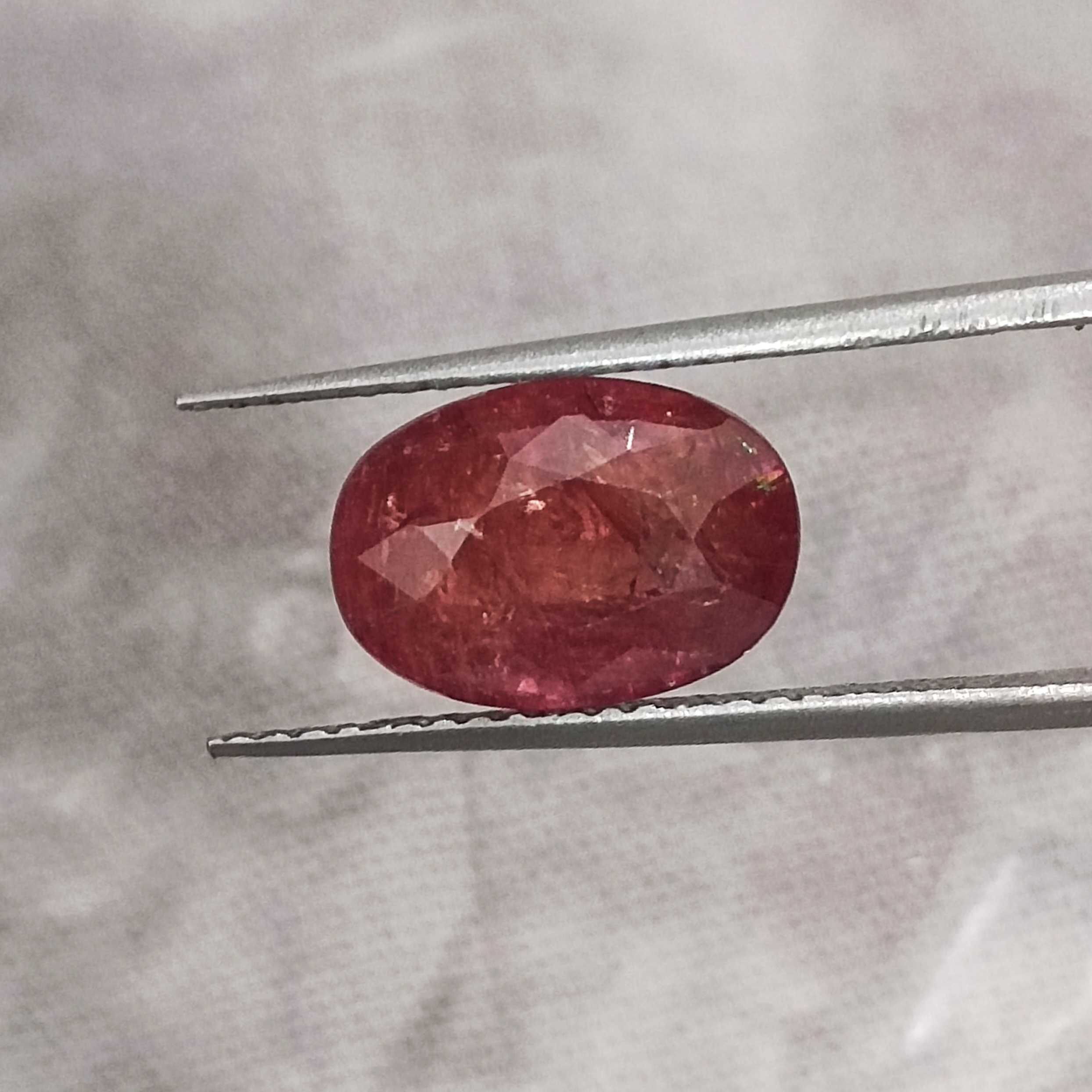 3.48cts IGI certified natural blood red oval cut unheated Ceylon ruby gemstone 