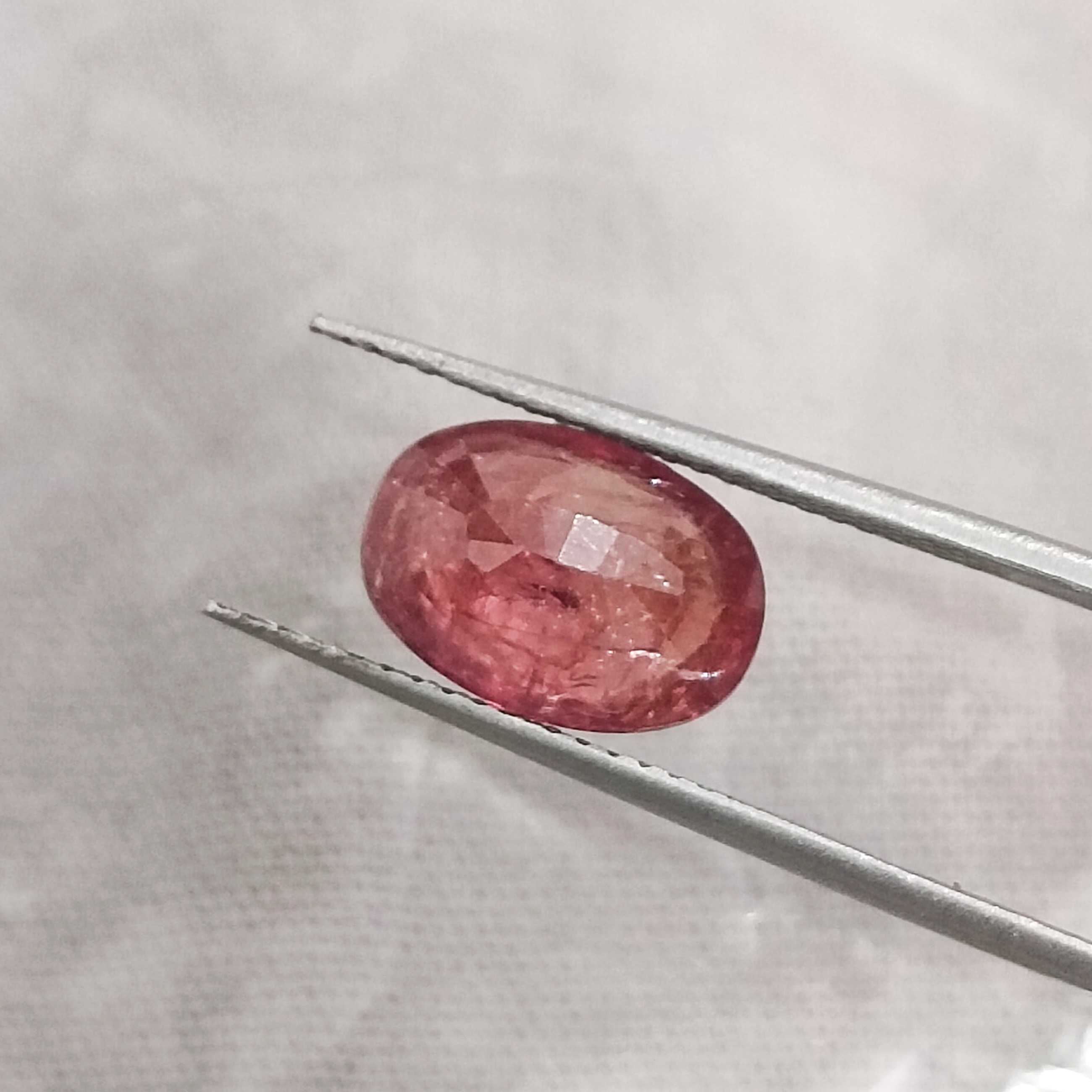 3.48cts IGI certified natural blood red oval cut unheated Ceylon ruby gemstone 