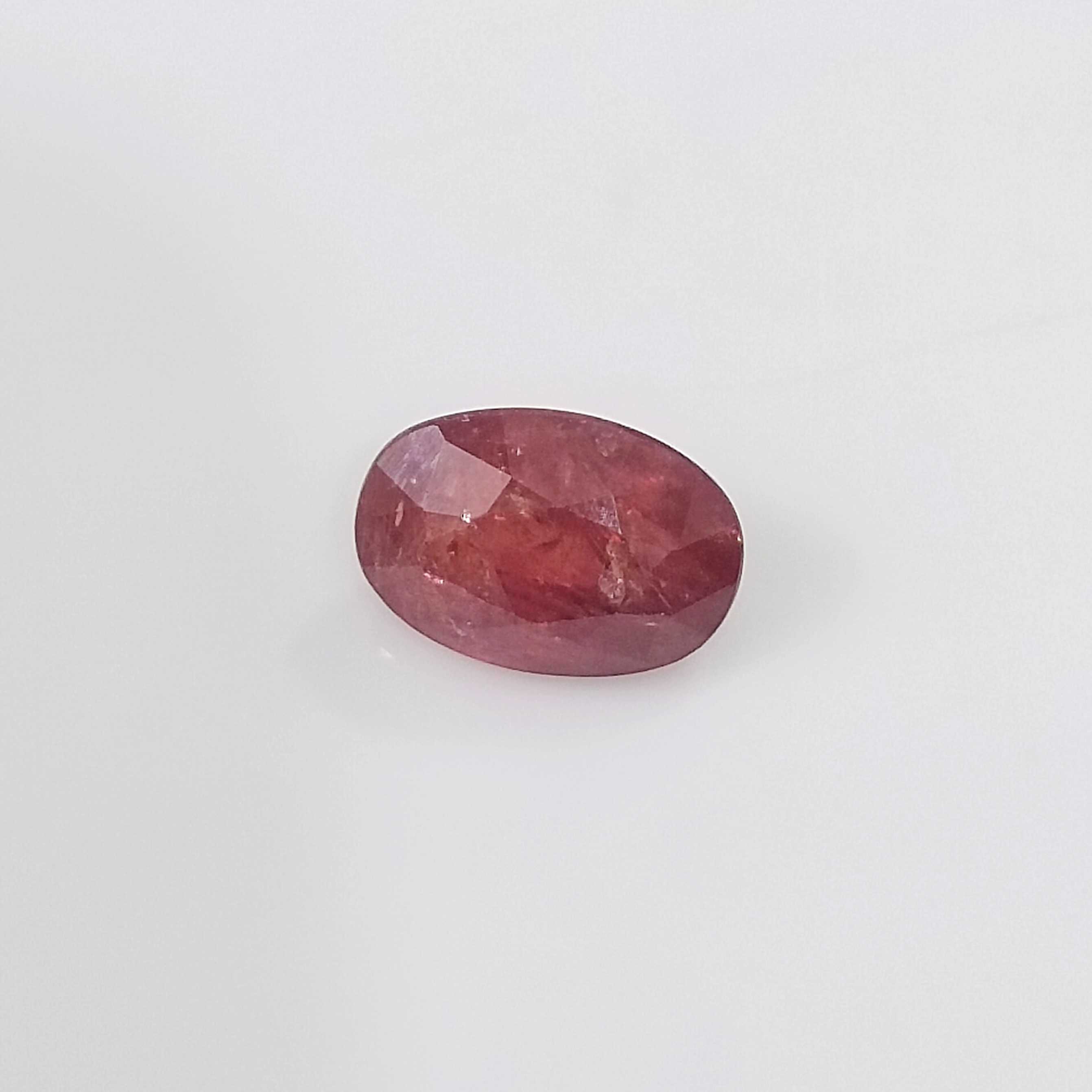 3.48cts IGI certified natural blood red oval cut unheated Ceylon ruby gemstone 