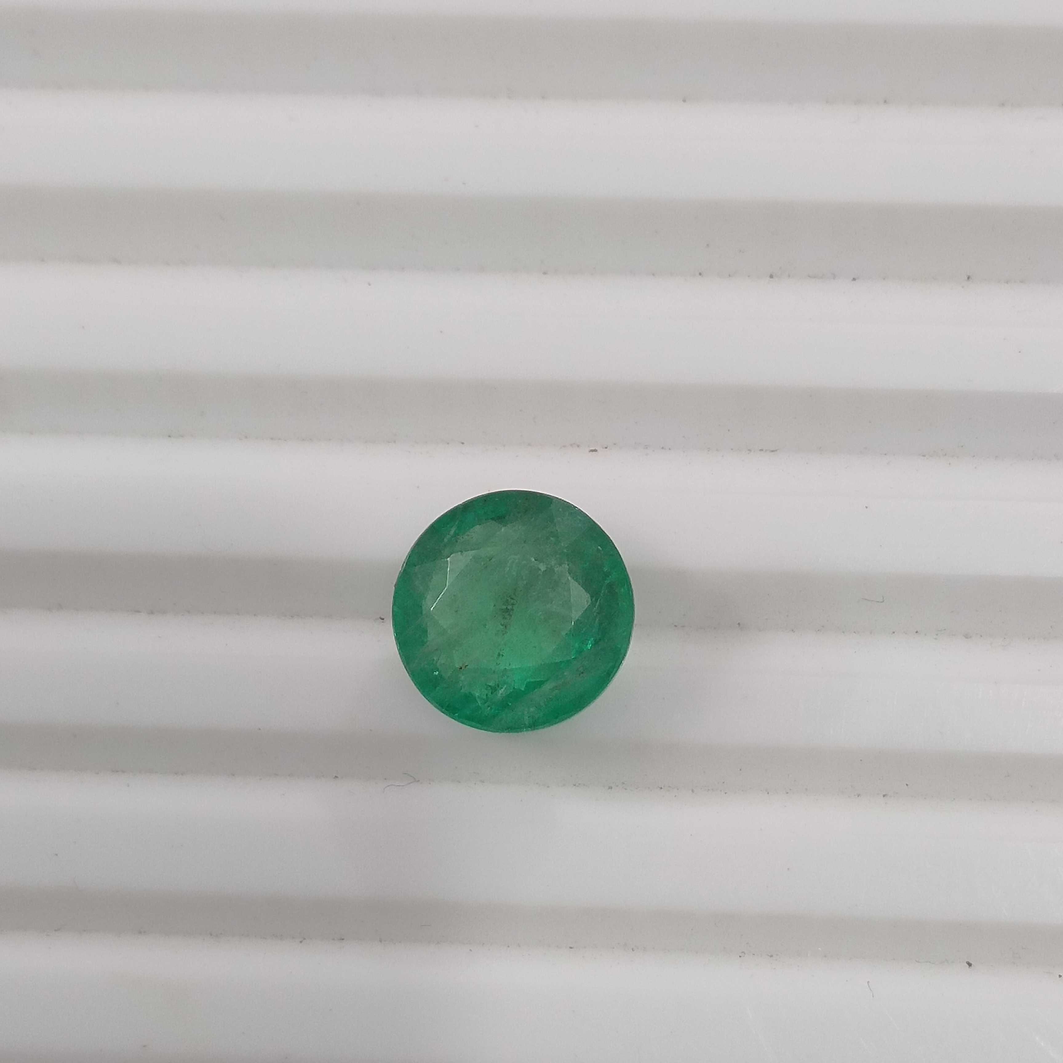 3.30cts certified natural spring green loose round cut emerald gemstone 
