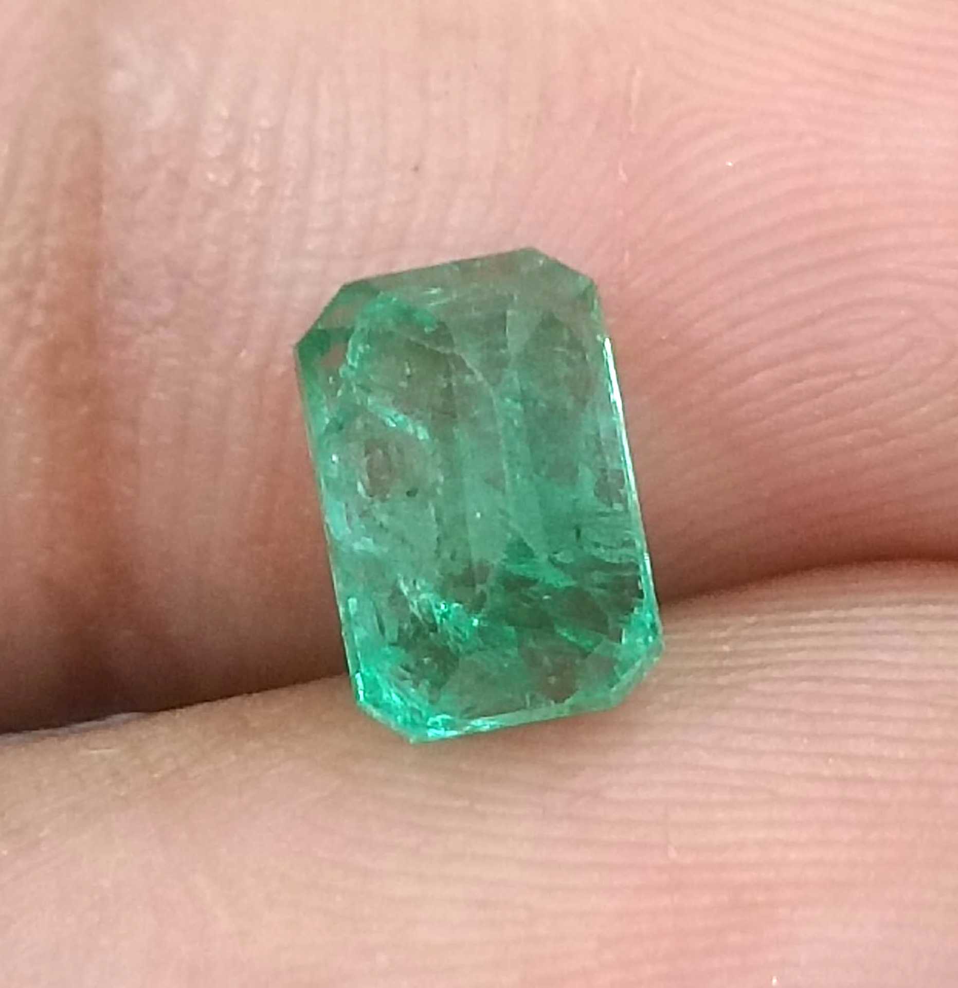 1.81ct GSI Certified Medium Deep Golden Green Emerald Minor Oiled Loose Gemstone 