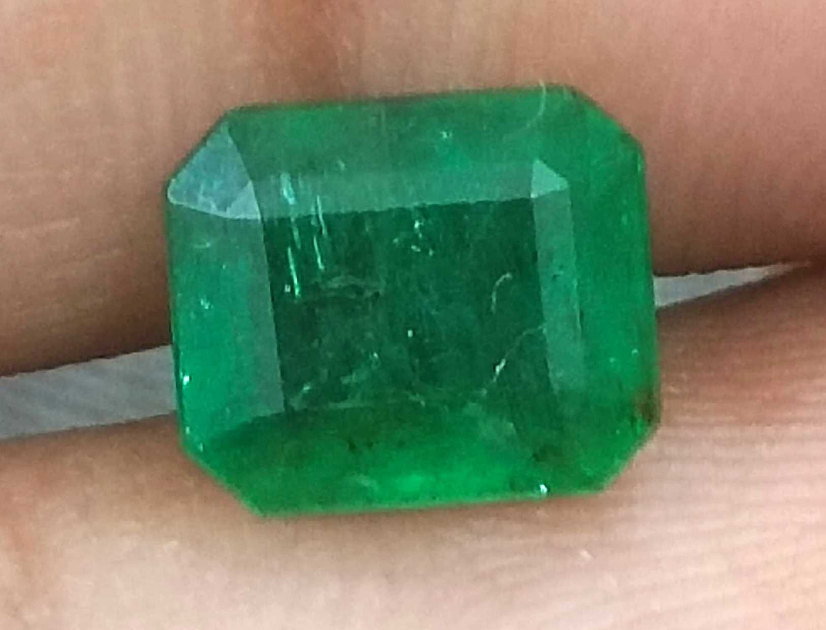 2.09ct Deep Velvet Green Zambian Emerald Minor Oiled Gemstone