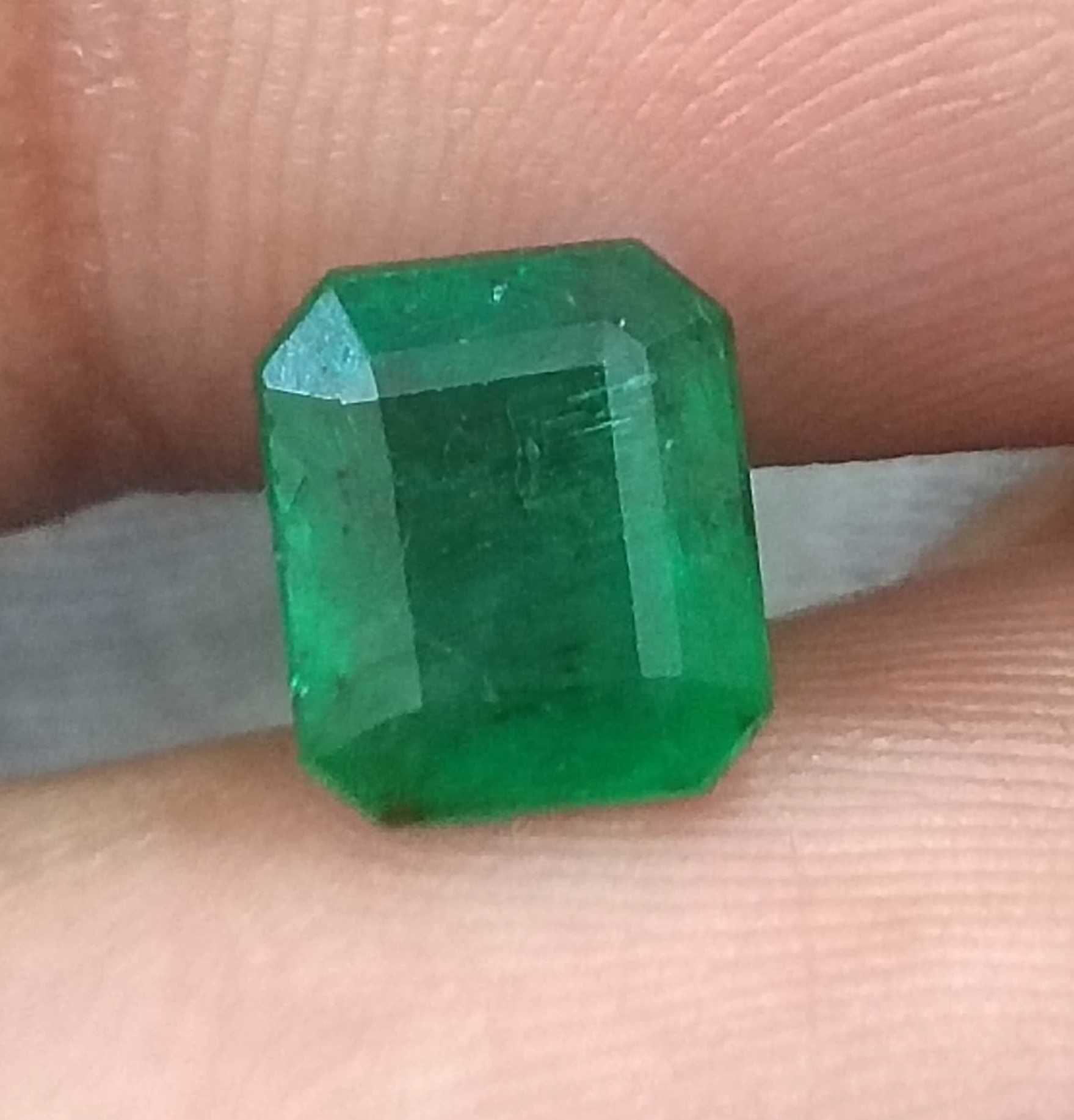 2.09ct Deep Velvet Green Zambian Emerald Minor Oiled Gemstone