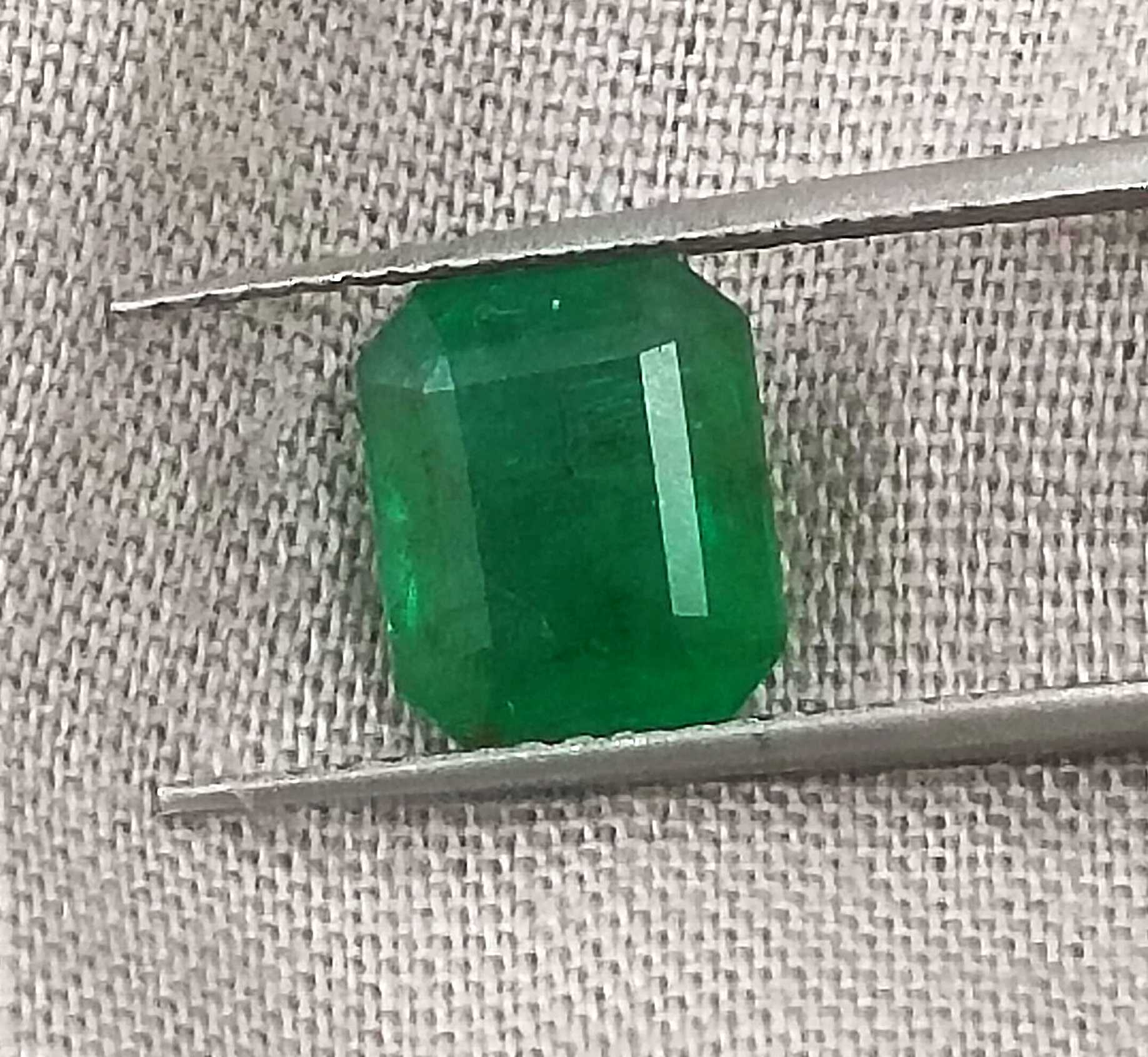 2.09ct Deep Velvet Green Zambian Emerald Minor Oiled Gemstone