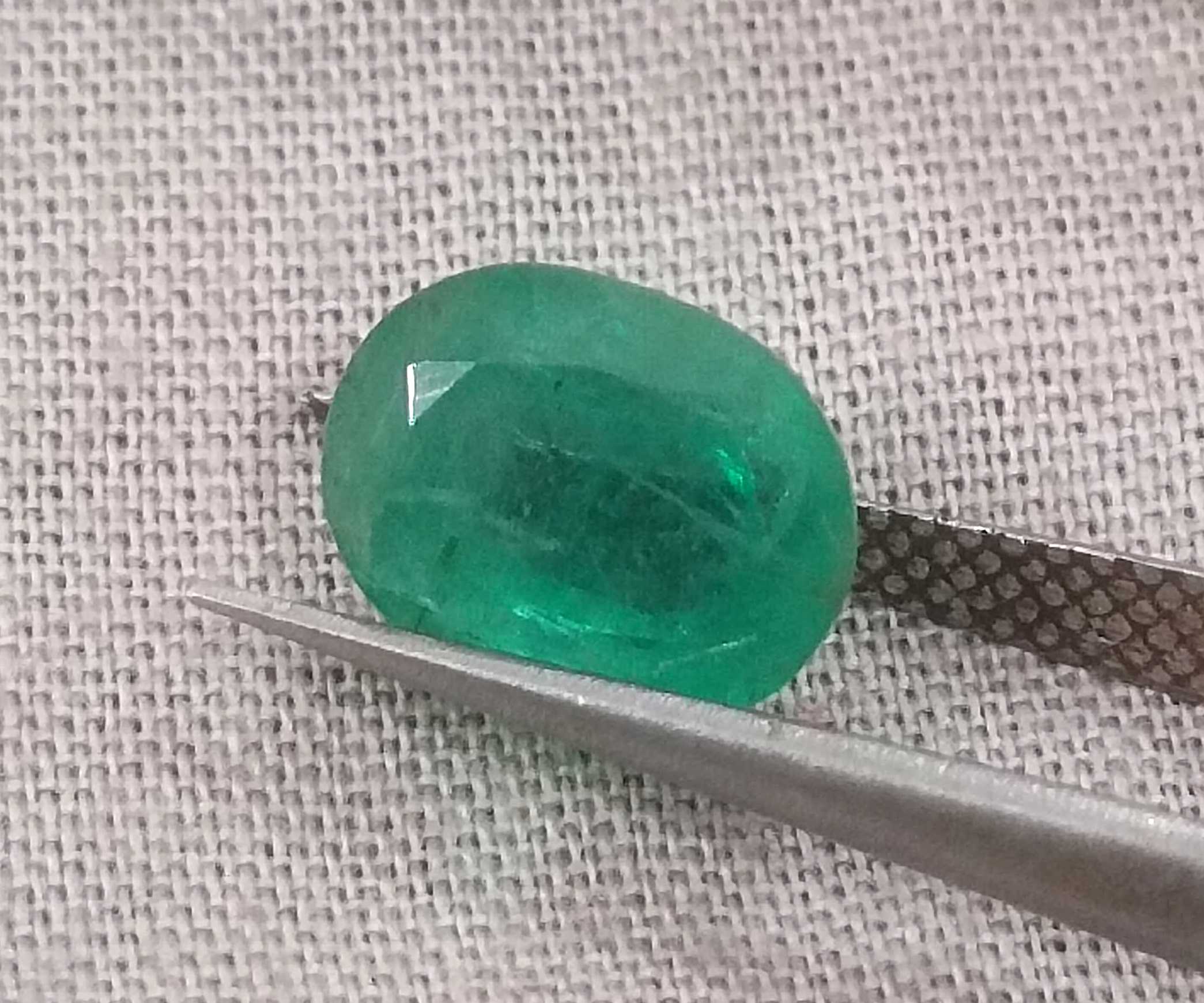 2.64ct GSI Certified Oval Cut Zambian Loose Emerald Earth Mined Gemstone 